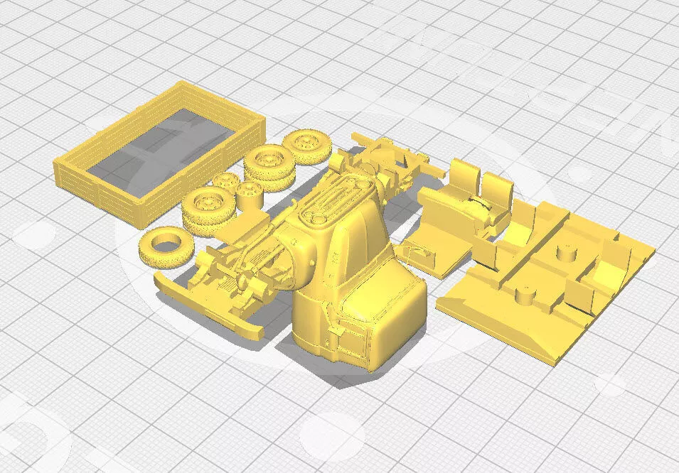 SR-113-BUCEGI -Cargo Truck 1 87 Scale Model 3D print model