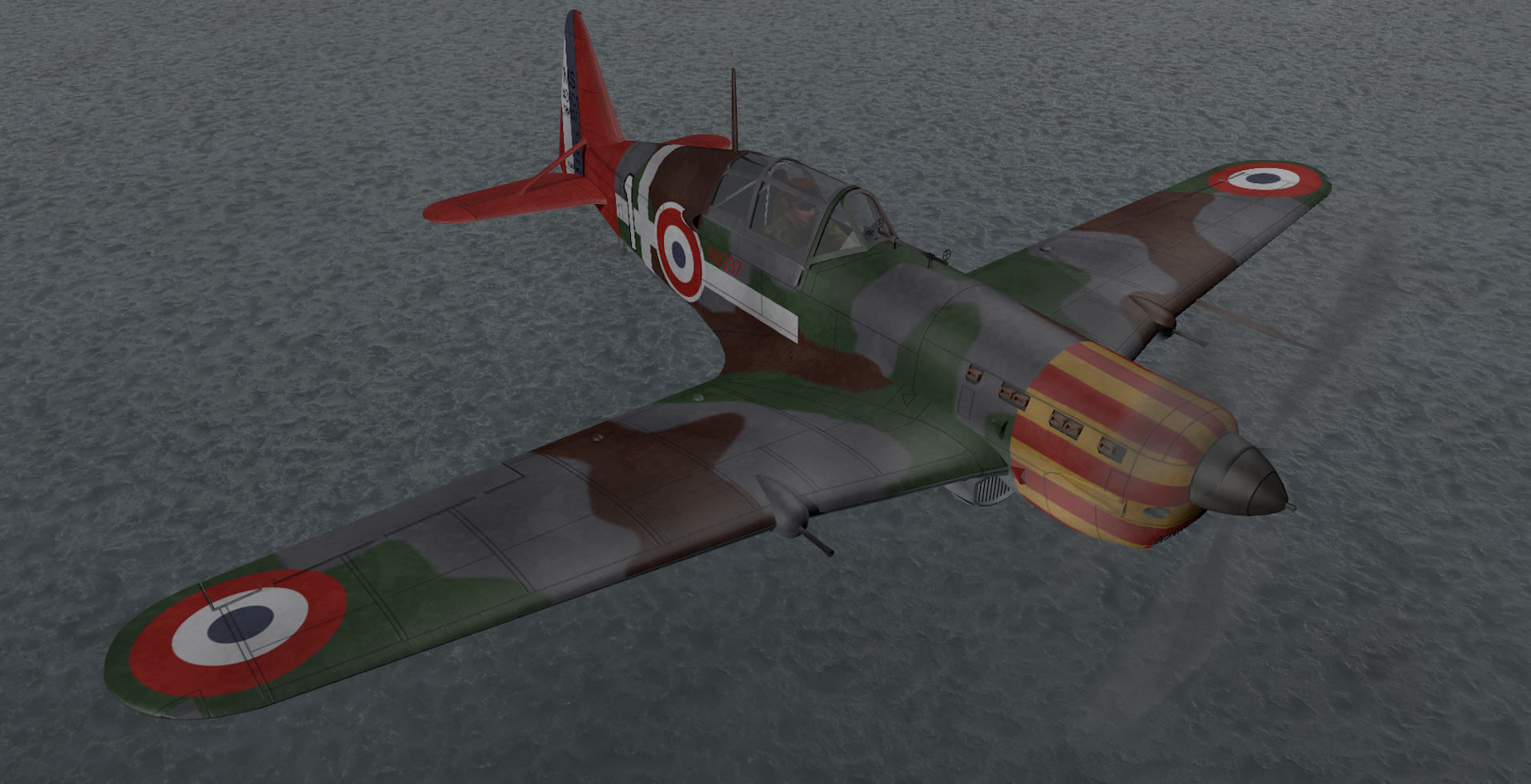 Morane Saulnier Ms-406 C1 3D model_5