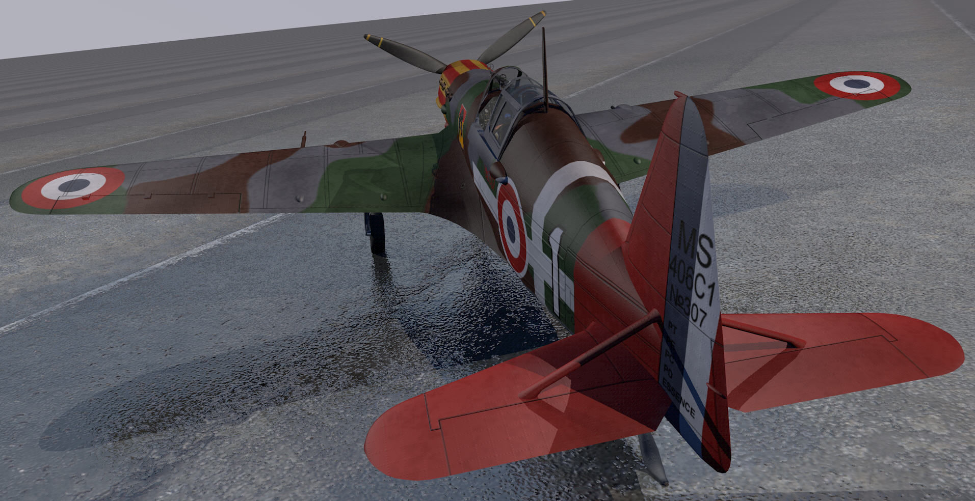 Morane Saulnier Ms-406 C1 3D model_11