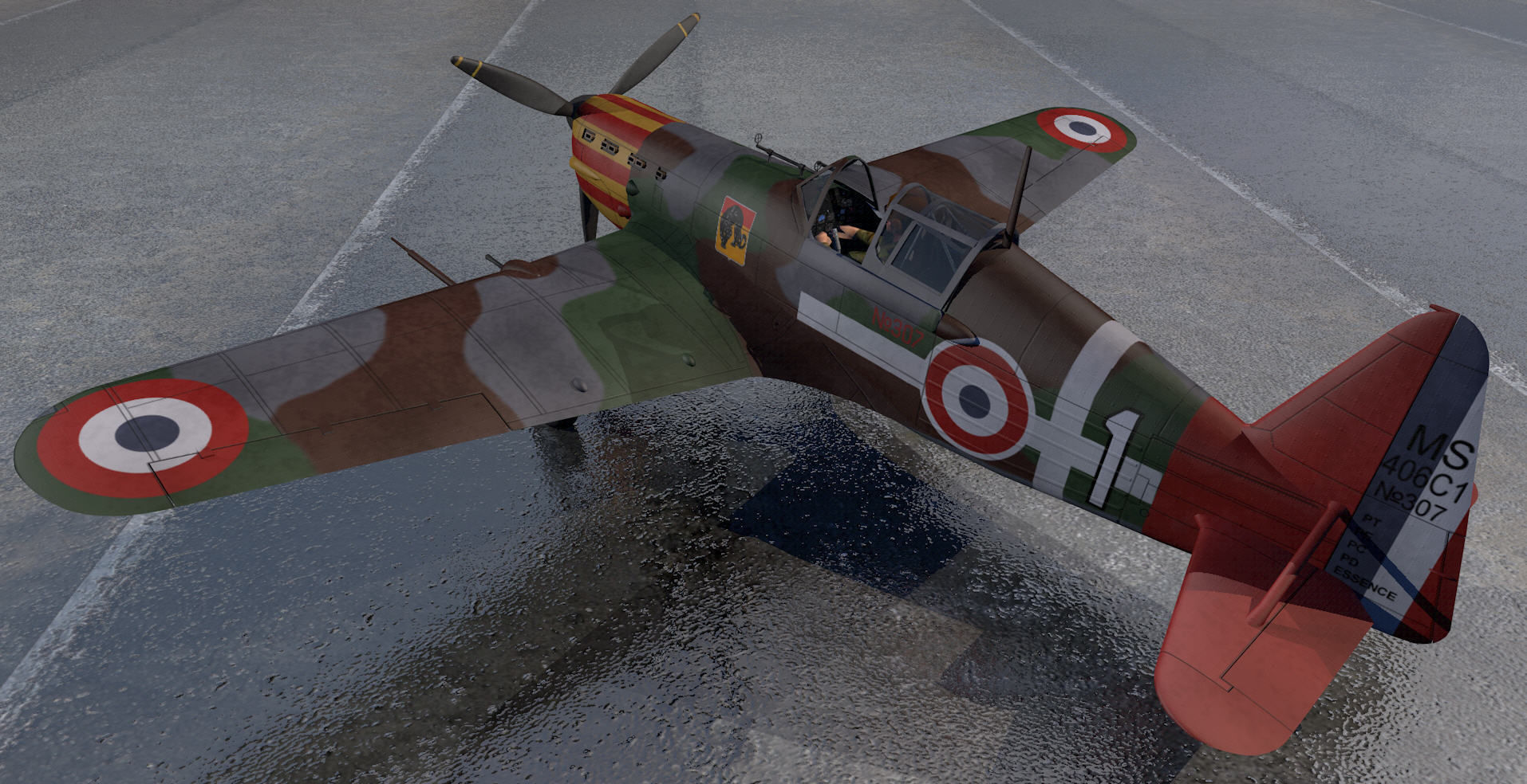 Morane Saulnier Ms-406 C1 3D model_1