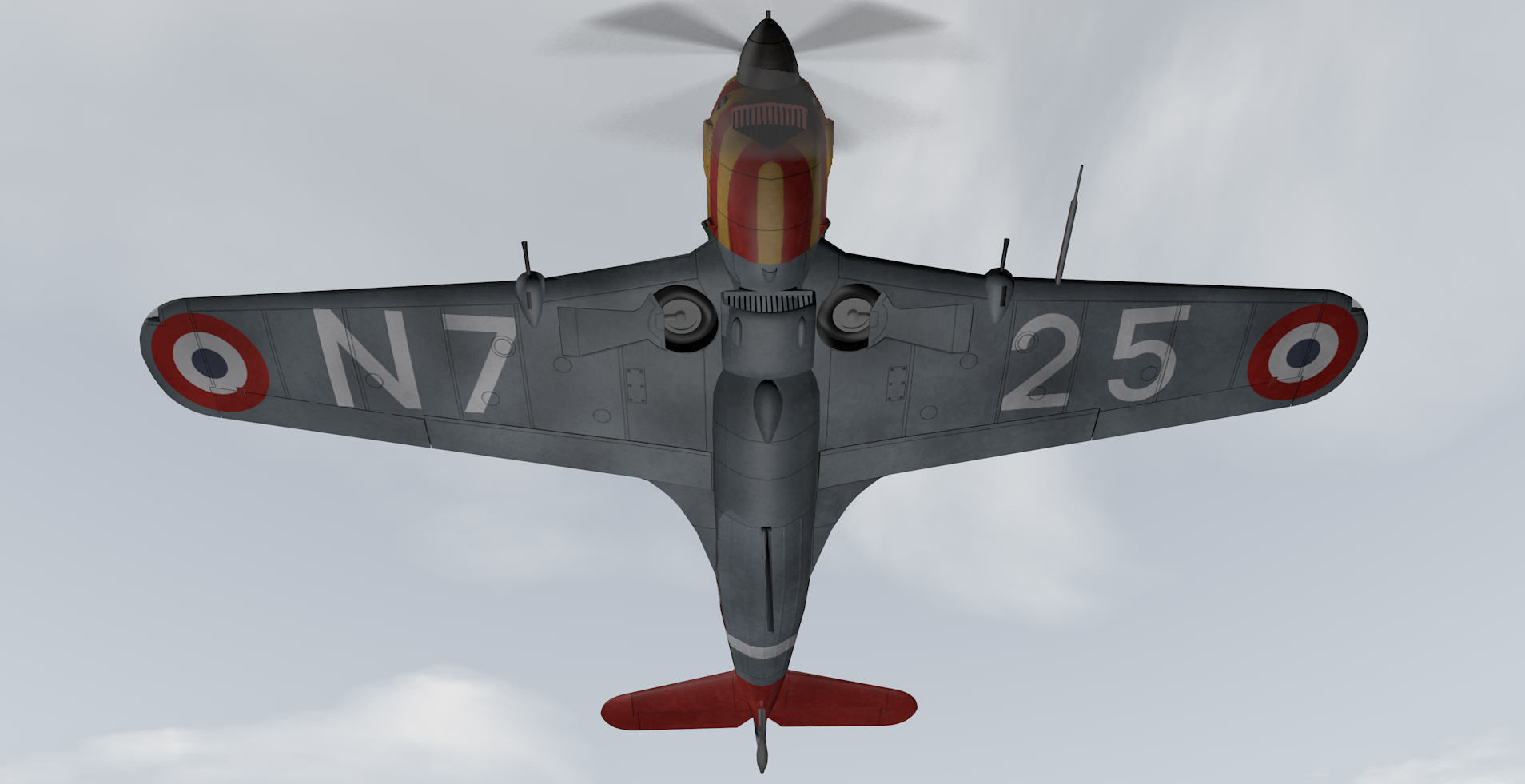 Morane Saulnier Ms-406 C1 3D model_8