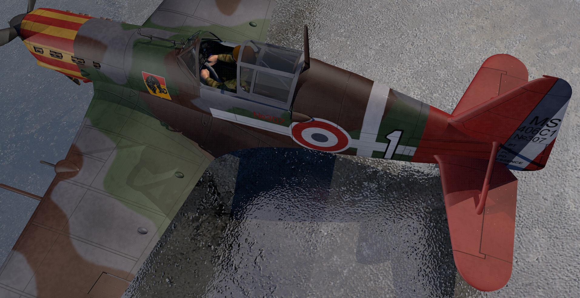 Morane Saulnier Ms-406 C1 3D model_3