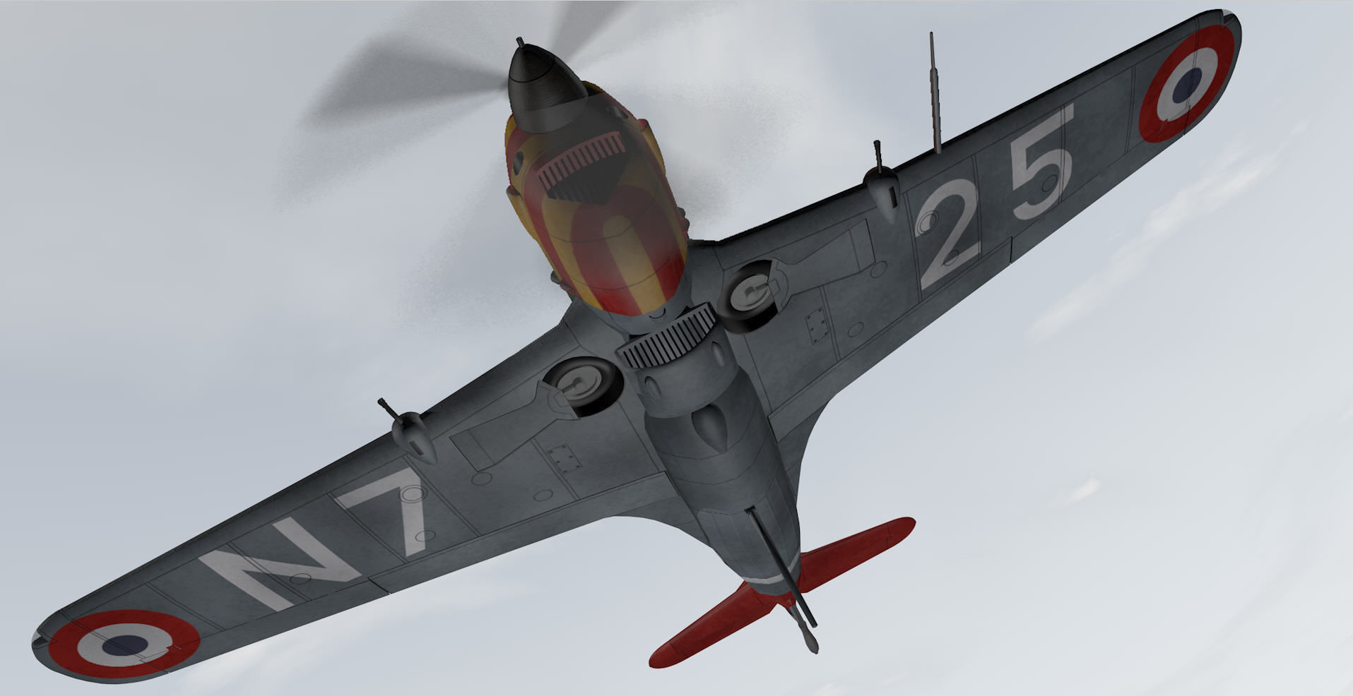 Morane Saulnier Ms-406 C1 3D model_4