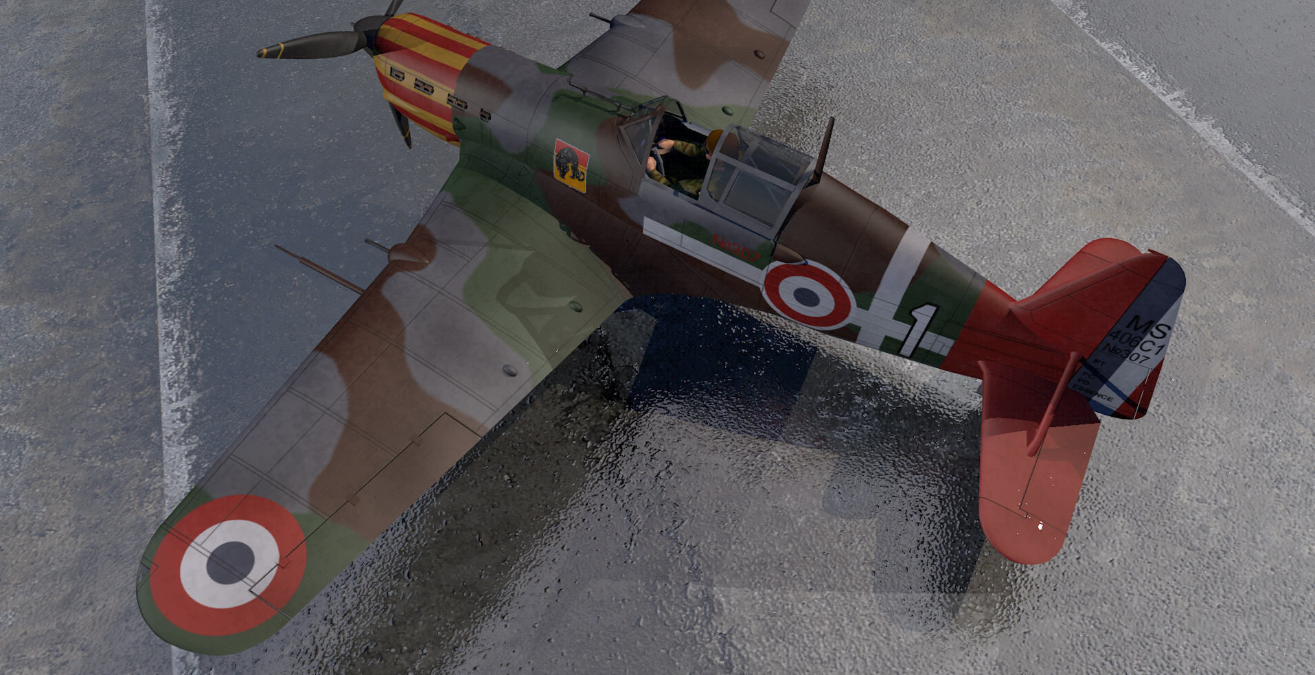 Morane Saulnier Ms-406 C1 3D model_9