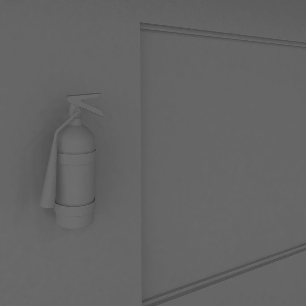 Factory loading bay with offices - Untextured 3D model_18