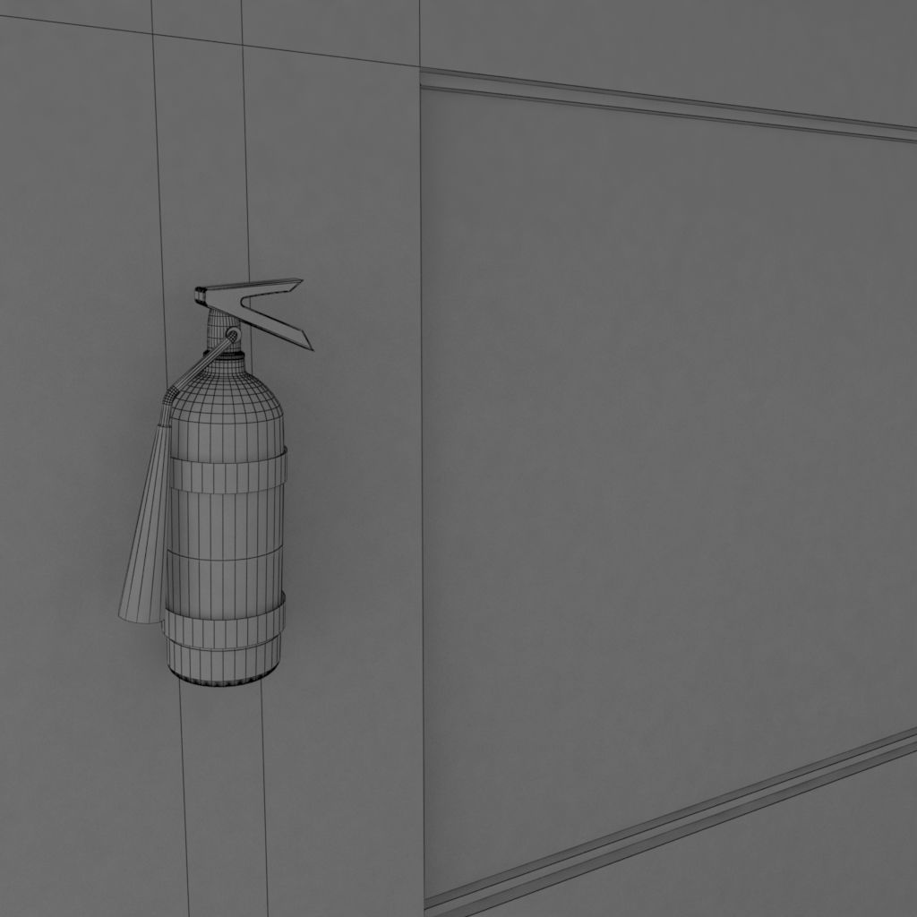 Factory loading bay with offices - Untextured 3D model_19