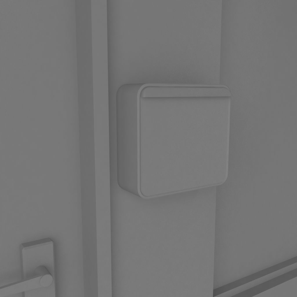 Factory loading bay with offices - Untextured 3D model_20