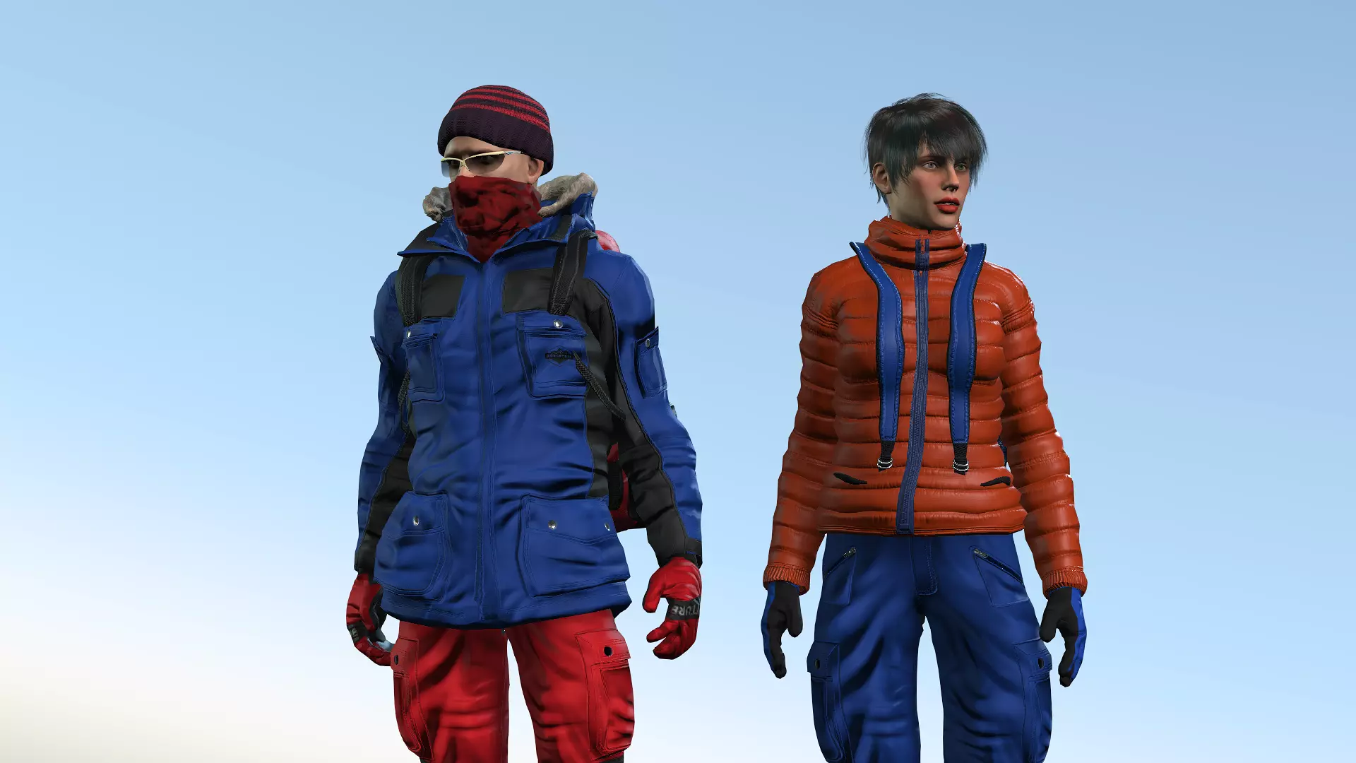 Explorer and Hiker Low-poly 3D model