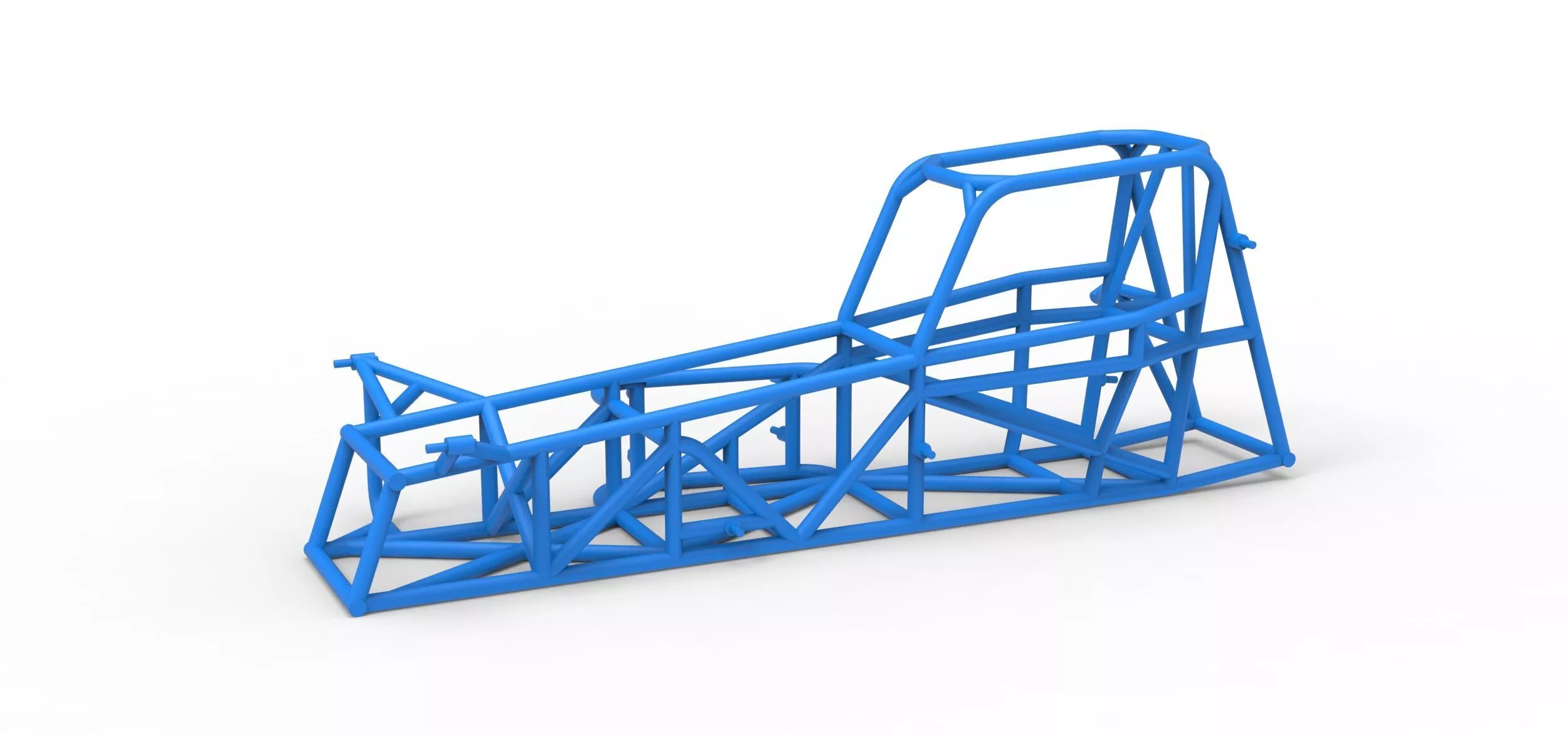 Frame of Vintage Supermodified stock car Version 3 Scale 1 to 25 3D print model
