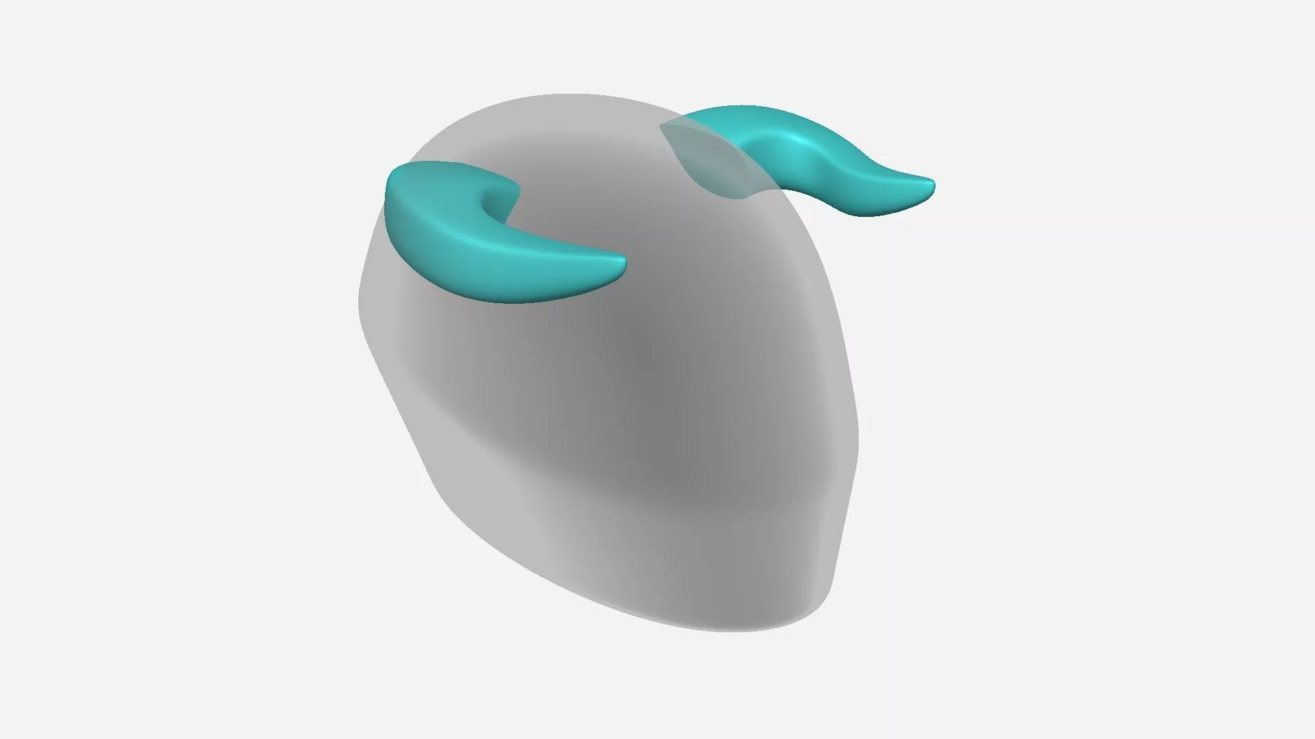 Bull Horn for Motorcycle Helmets - Accessory 3D print model