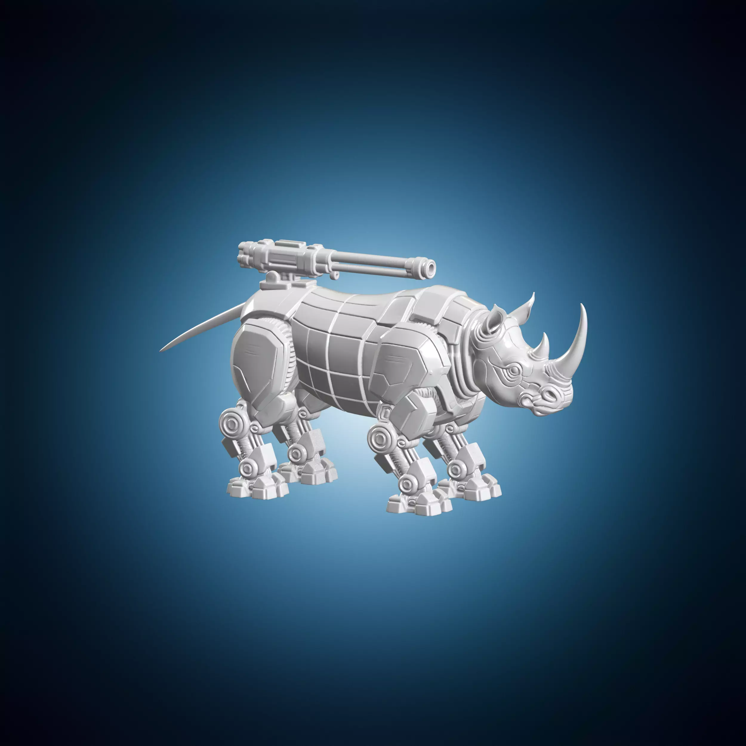 Mecha Rhino 3D Print Model 3D print model