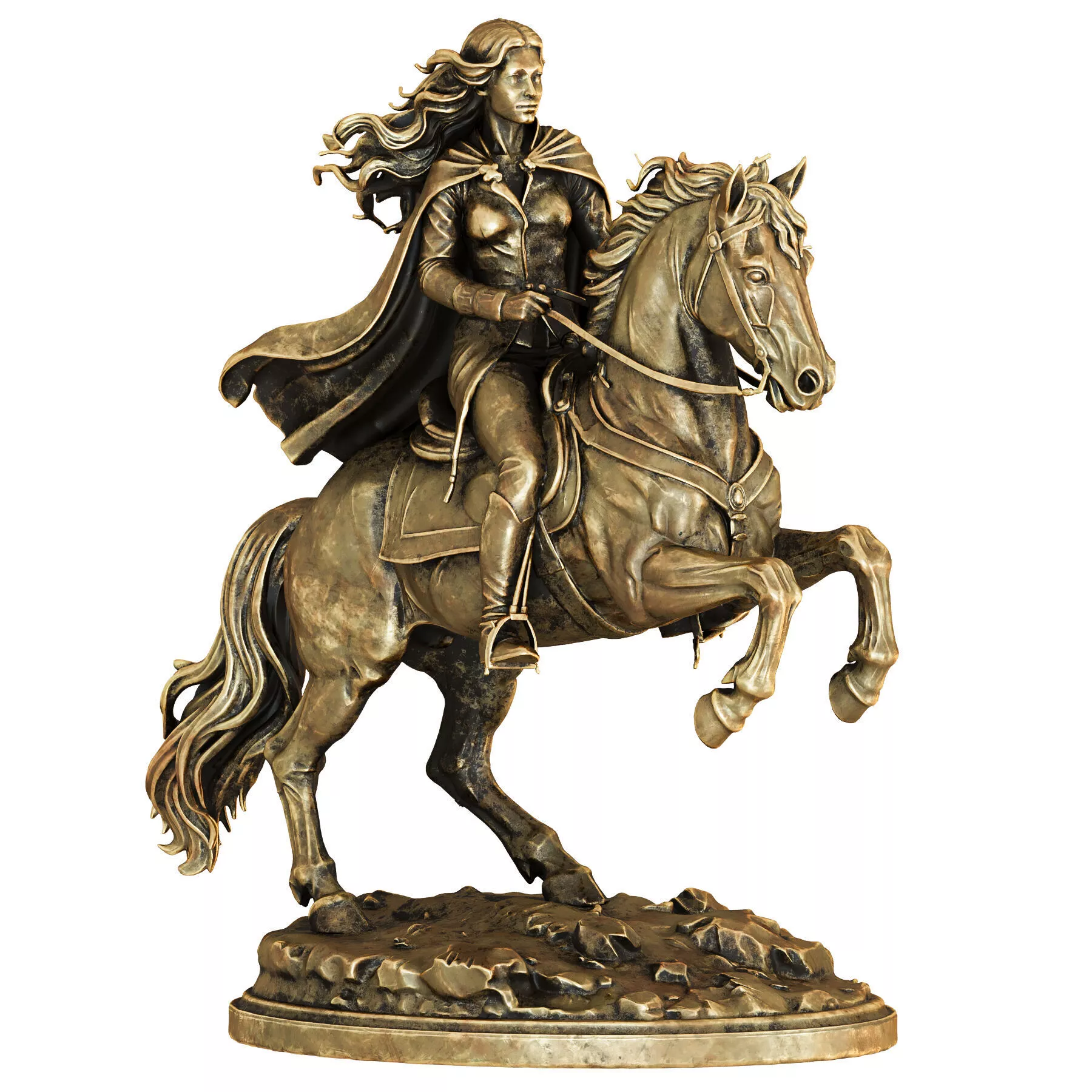horse rider 3D model