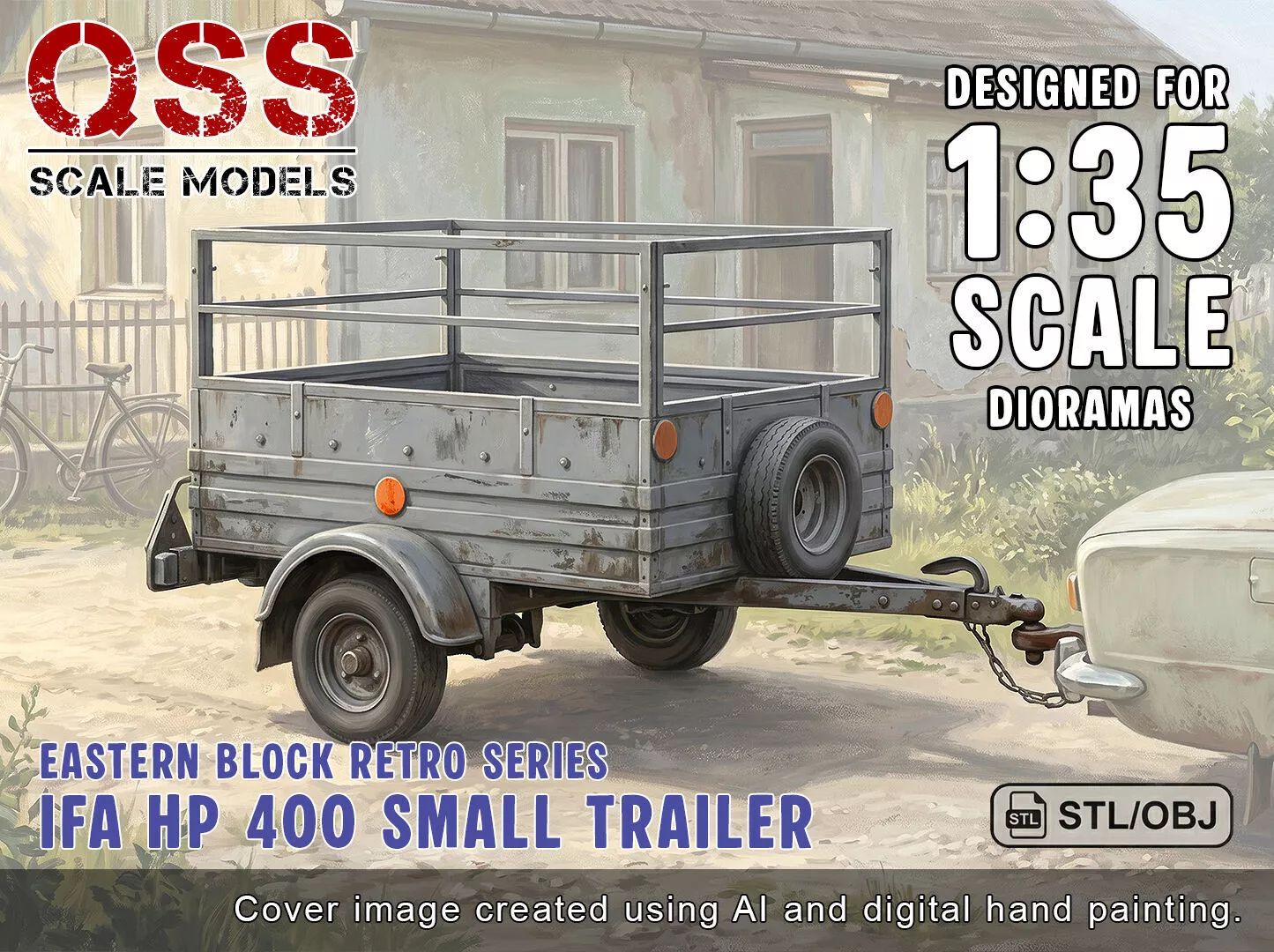 Eastern Block IFA HP 400 Small Trailer Printable Model 3D print model