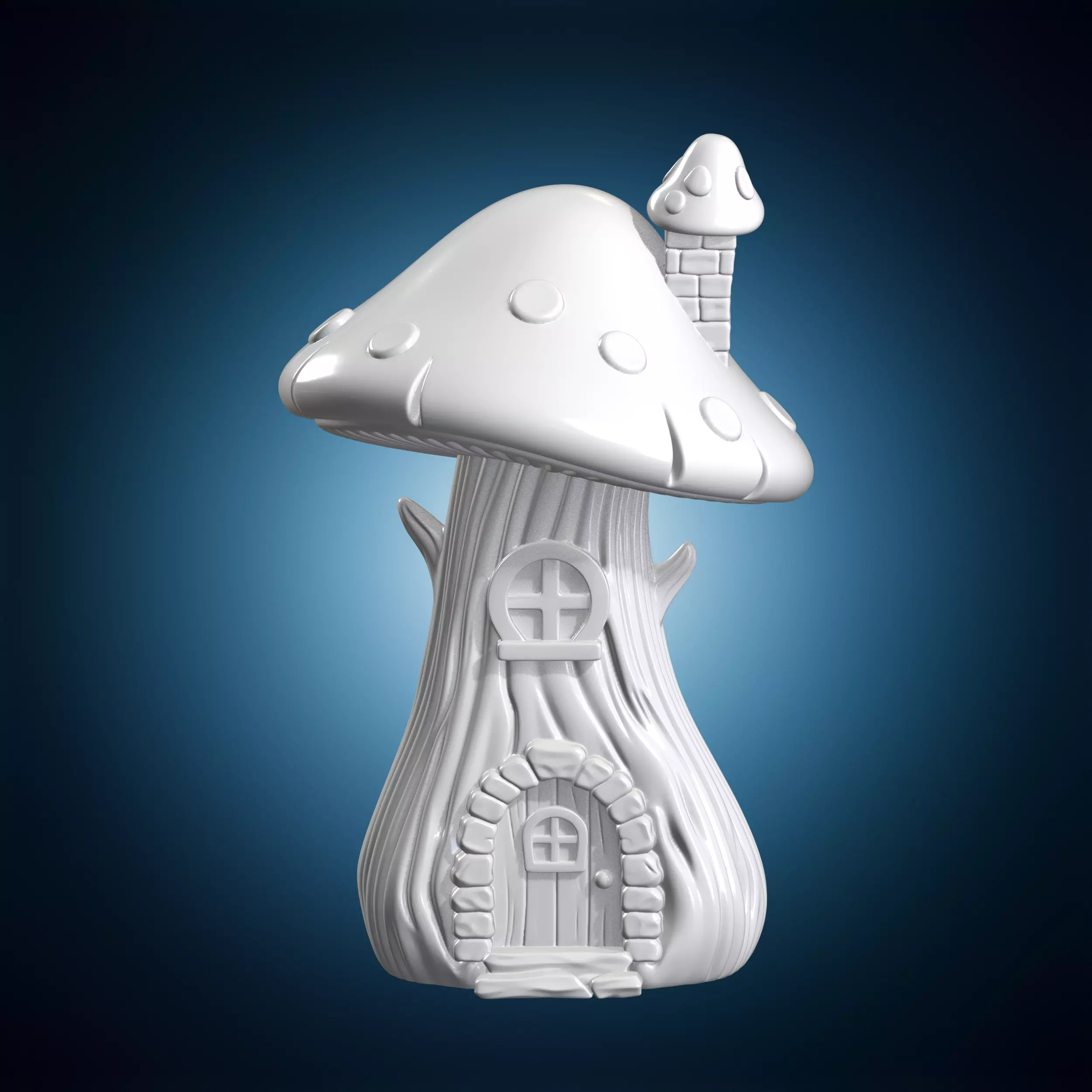 Mushroom House Fantasy 3D Print Model 3D print model
