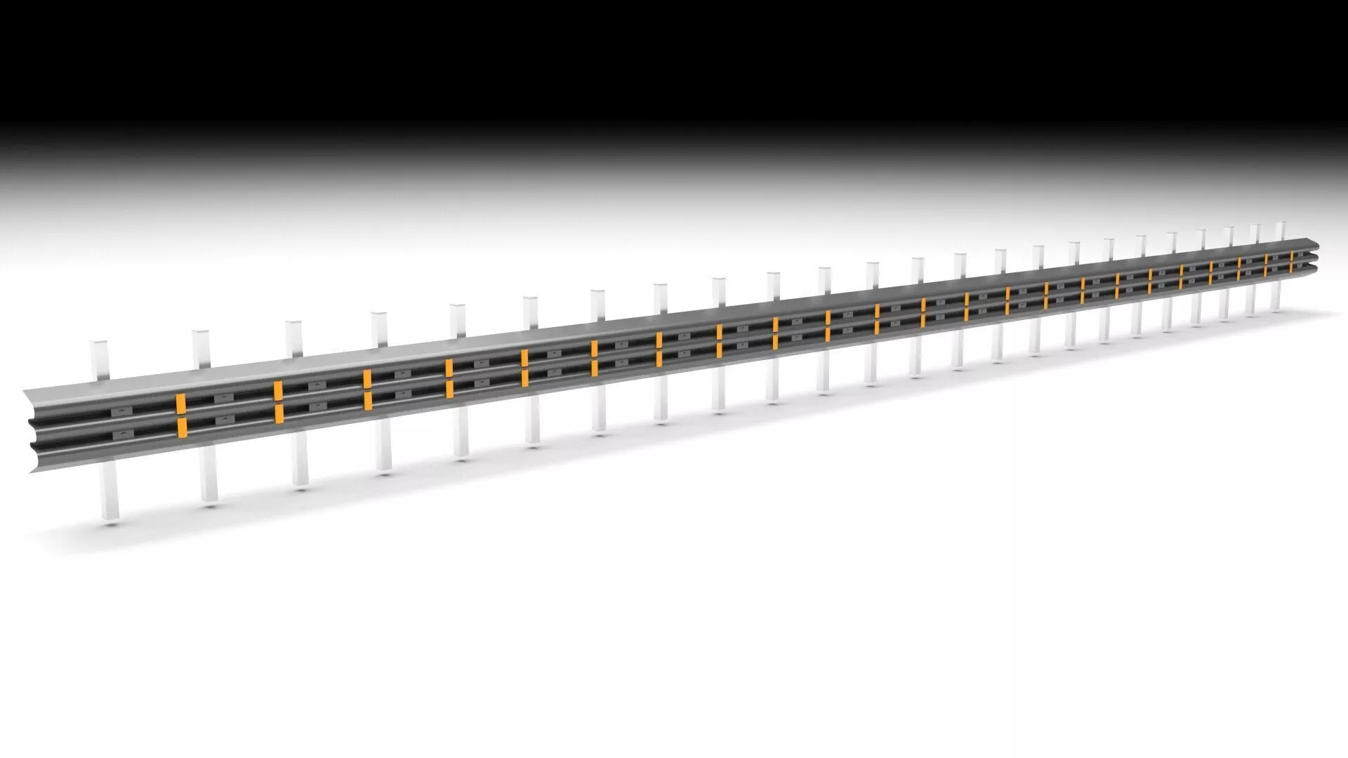 Crash Barrier Safety Fence 3D model