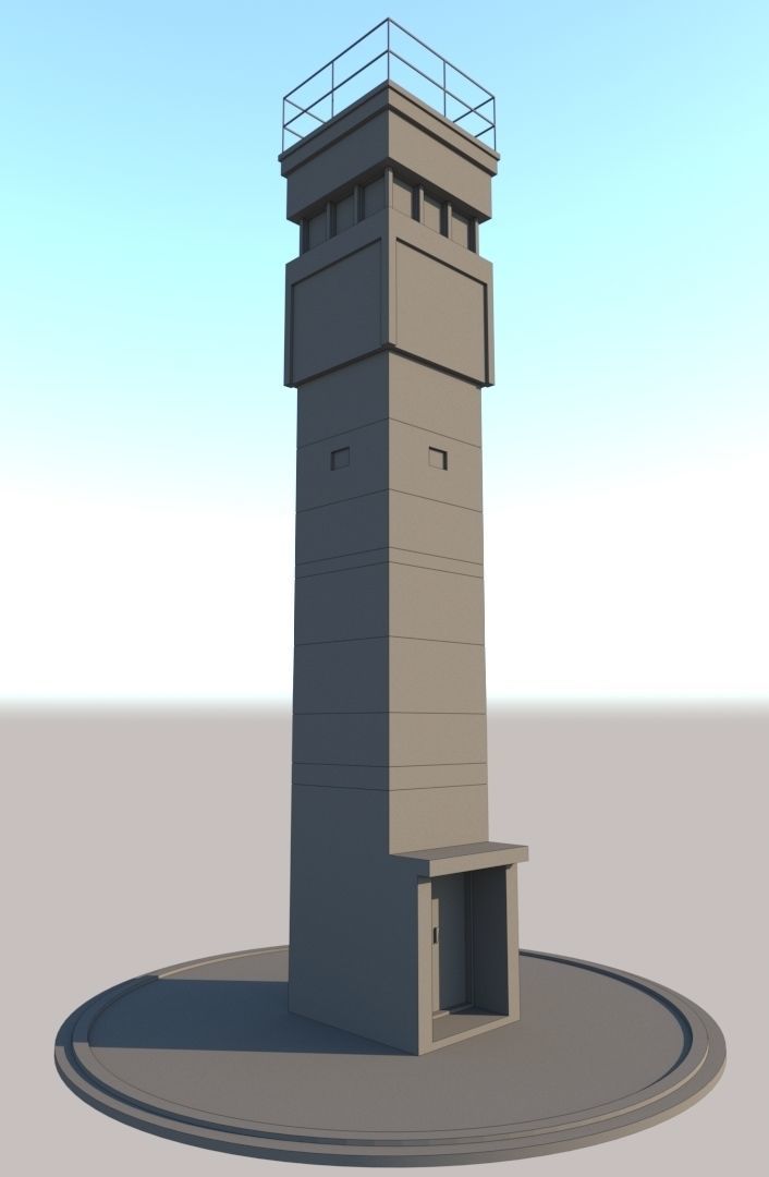 Abandoned Guard Tower 02 Low-poly 3D model_7