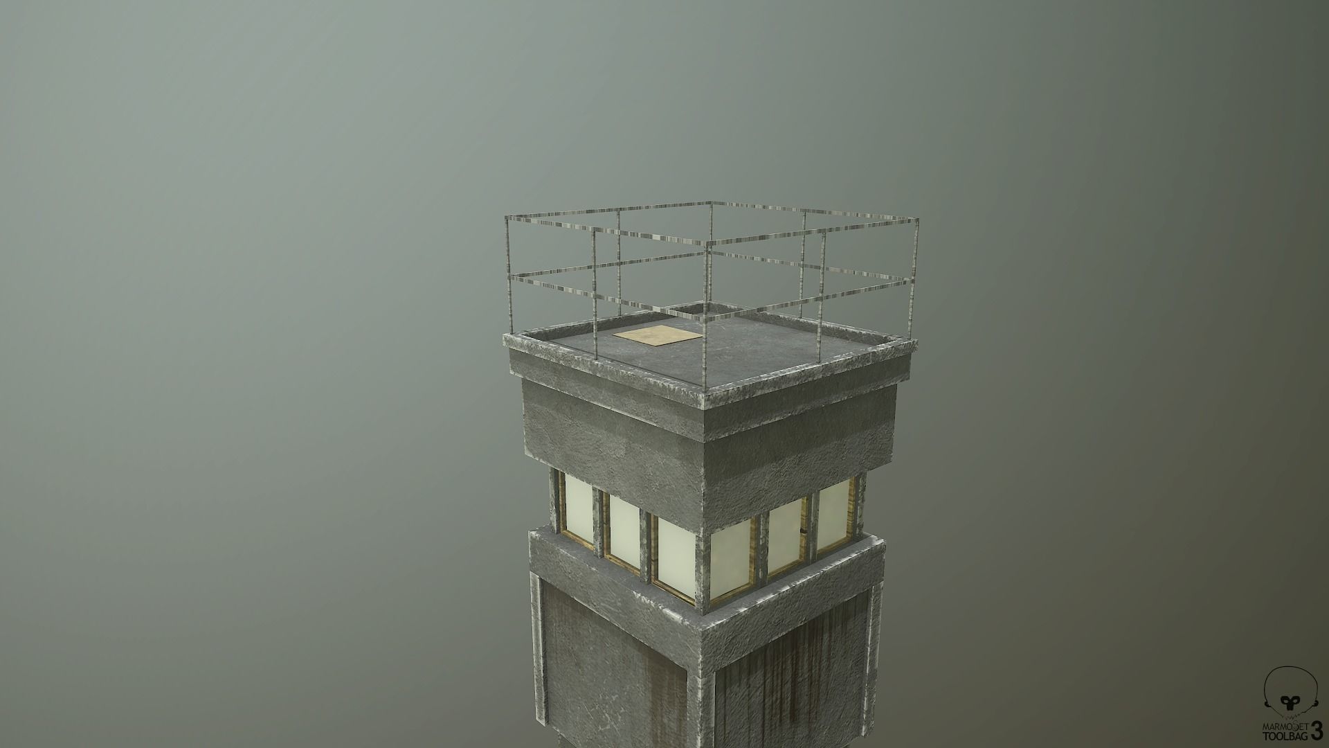 Abandoned Guard Tower 02 Low-poly 3D model_10