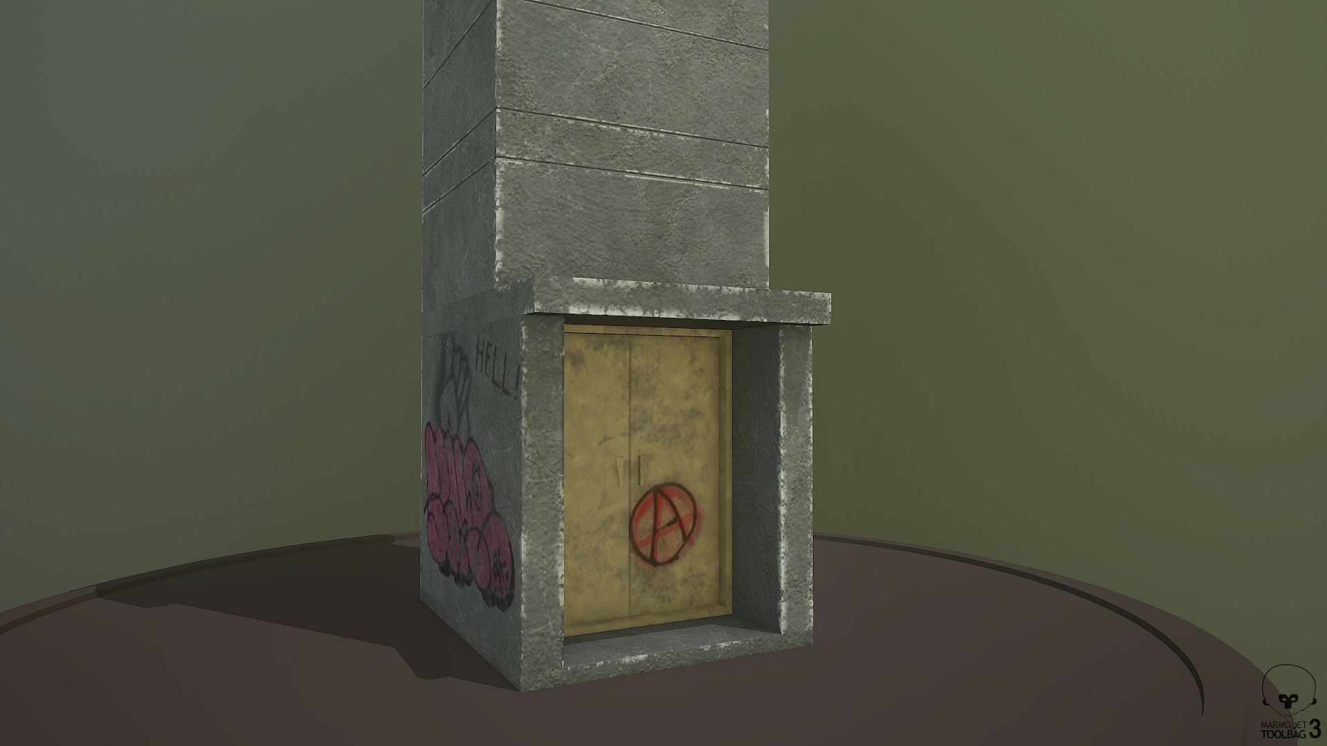 Abandoned Guard Tower 02 Low-poly 3D model_5