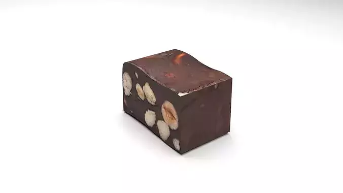 Chocolate Nougat 3D model 3