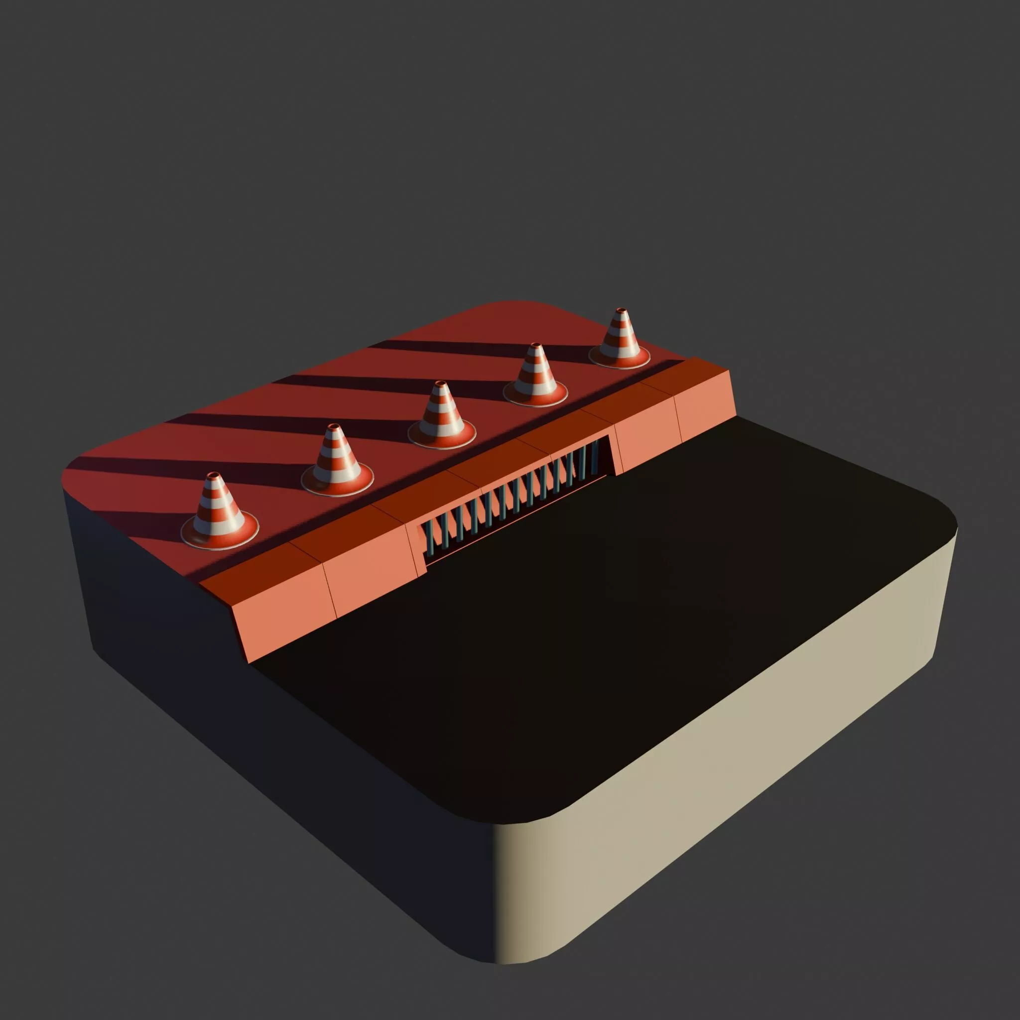 Traffic Cone model Free low-poly 3D model