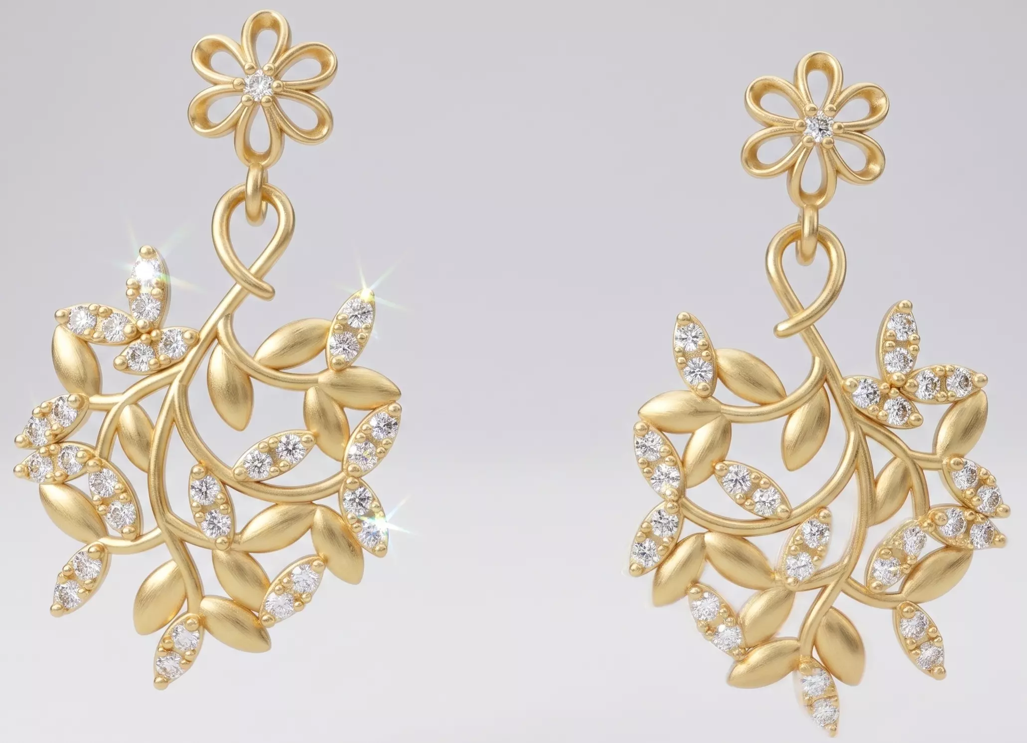 leaves motive earing 3D print model