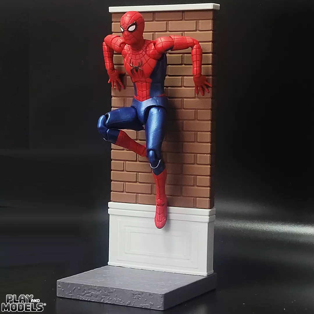 WALL BUILDING BASE - FIGURE BASE FIGURE STAND CITY SPIDERMAN 3D print model