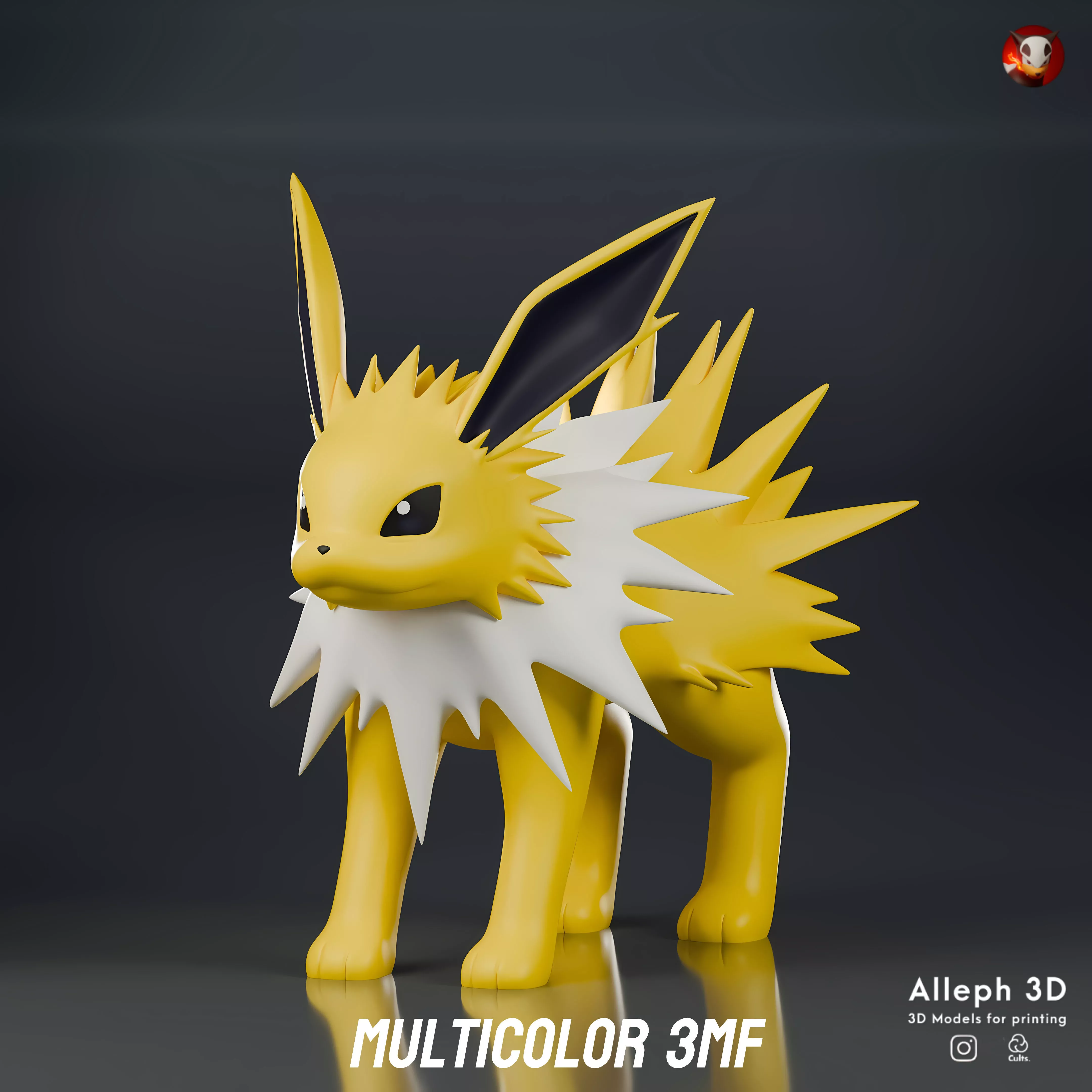 Pokemon Jolteon Multicolor 3D print model