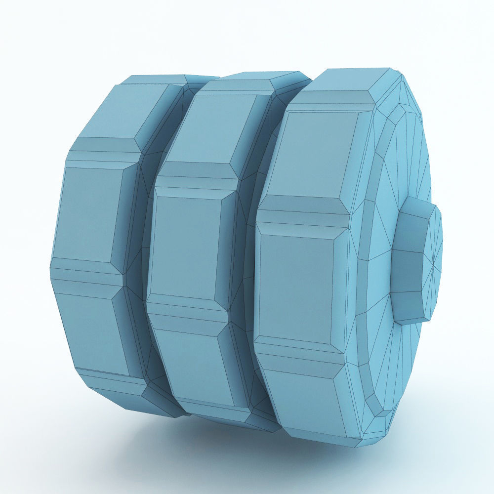 Counter wheel Low-poly 3D model_12
