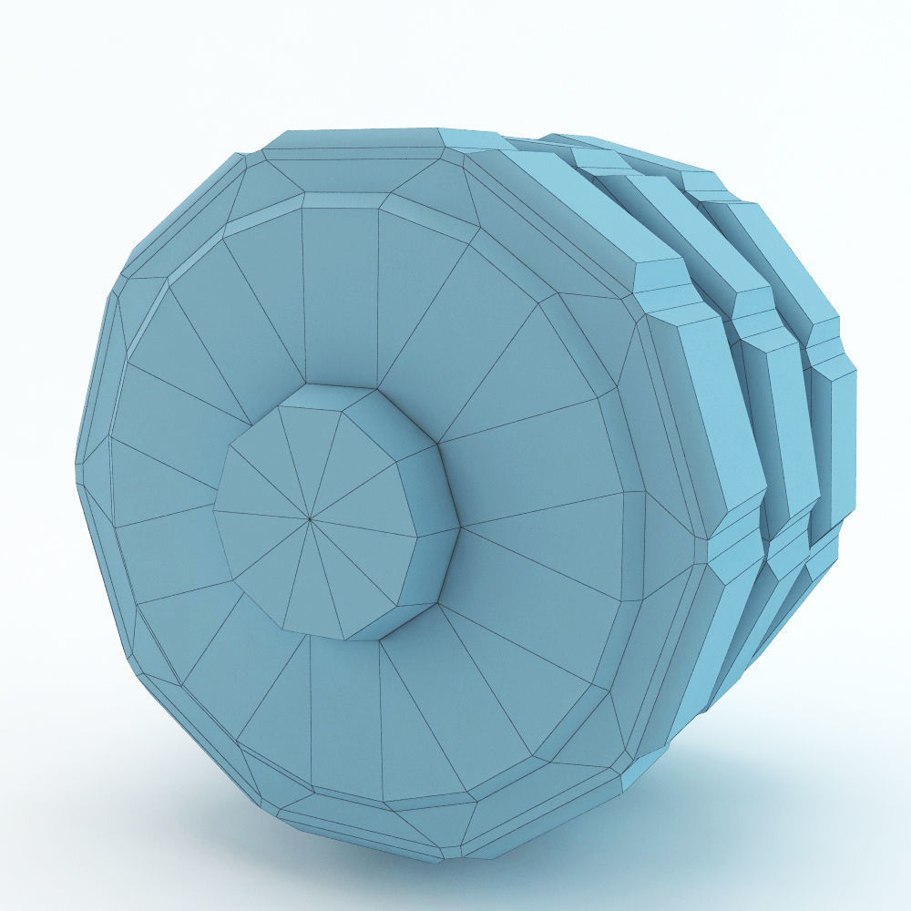 Counter wheel Low-poly 3D model_11