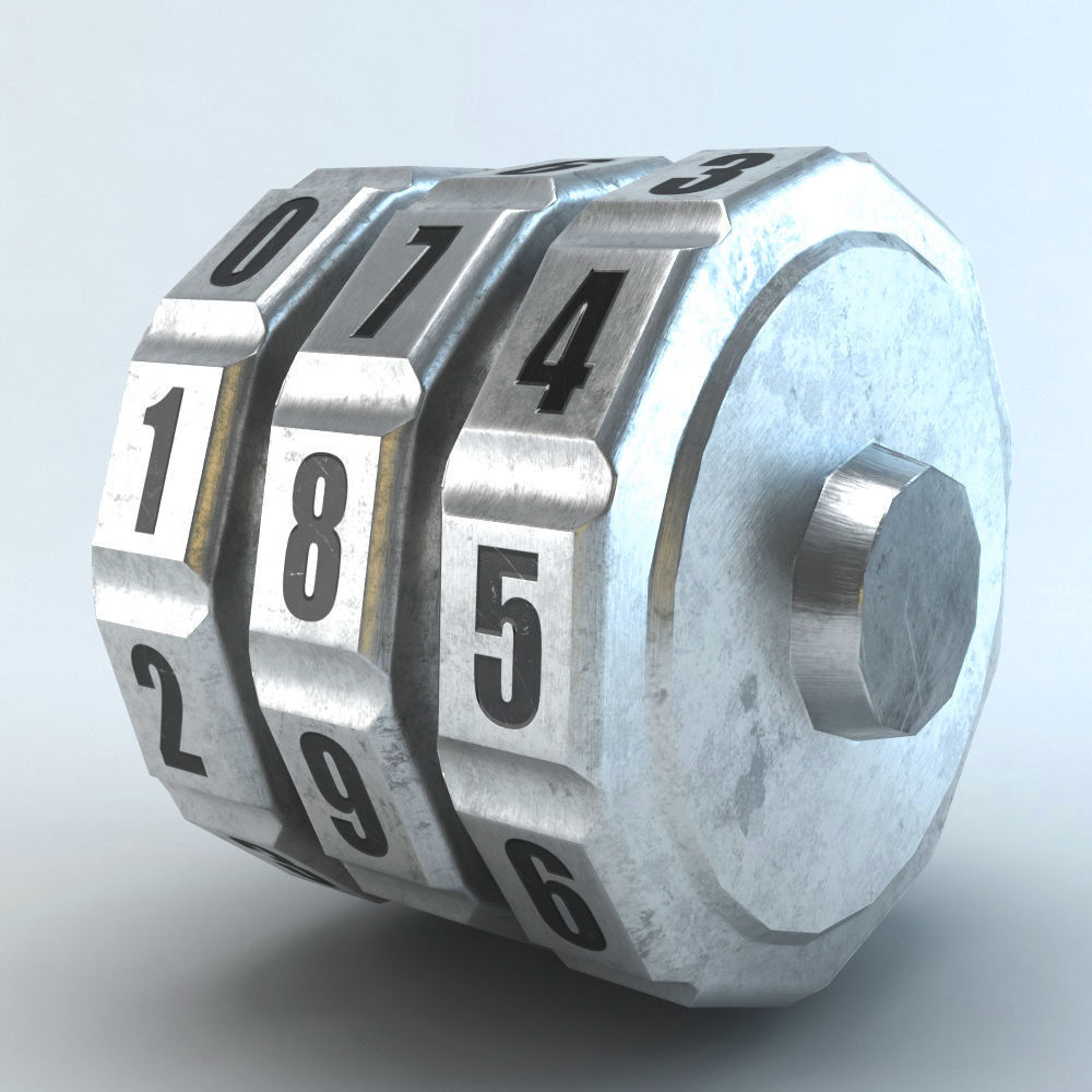 Counter wheel Low-poly 3D model_3