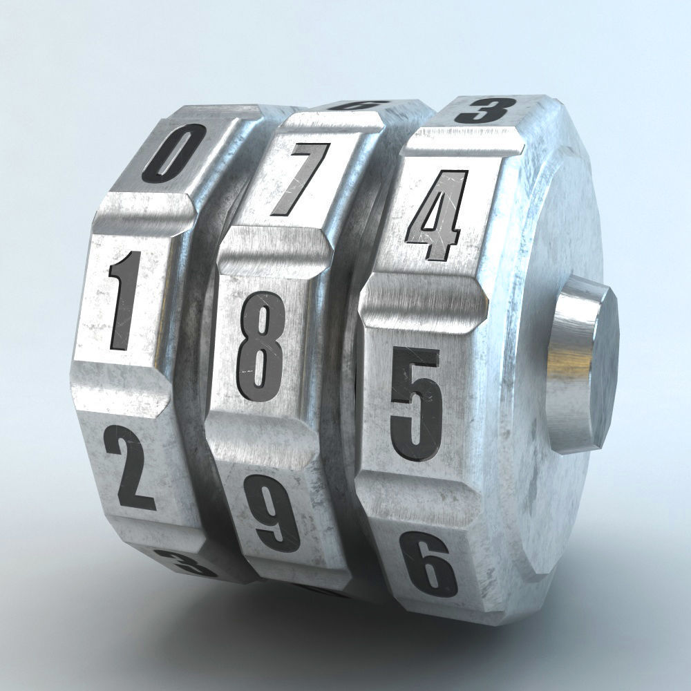 Counter wheel Low-poly 3D model_2