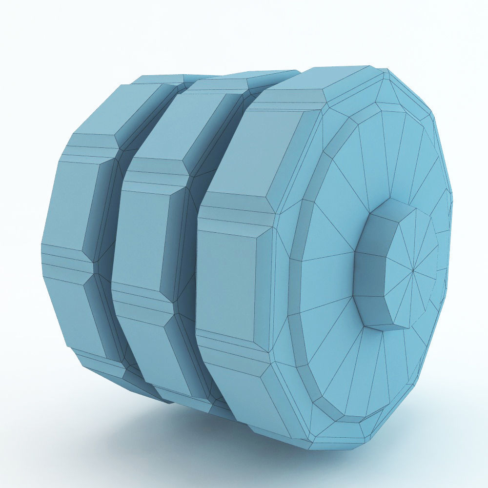 Counter wheel Low-poly 3D model_10
