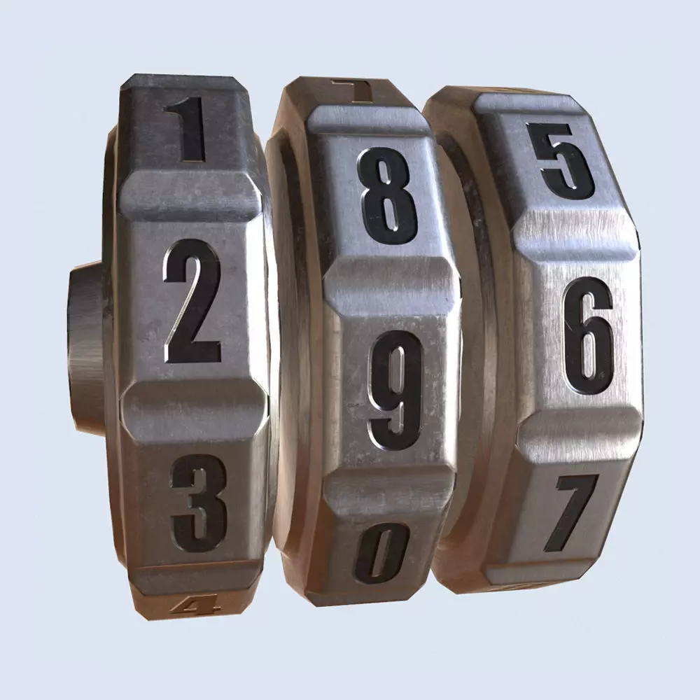 Counter wheel Low-poly 3D model_0