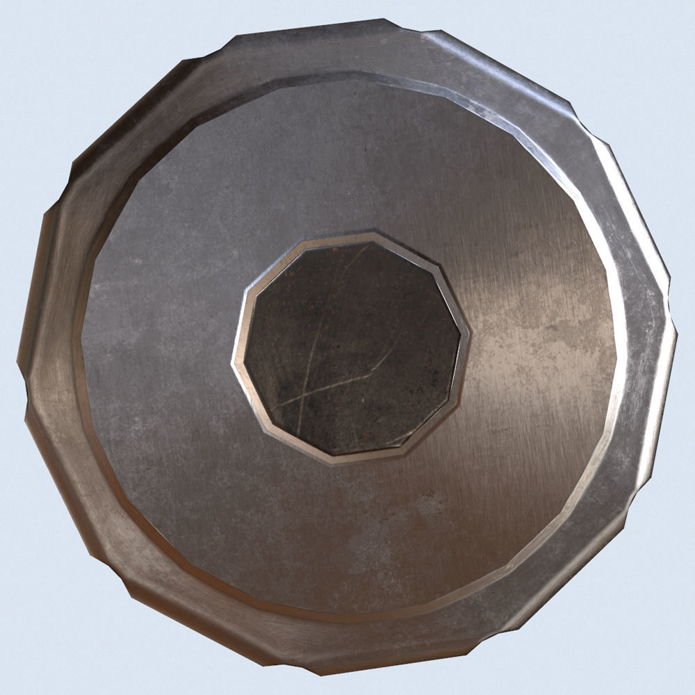 Counter wheel Low-poly 3D model_8