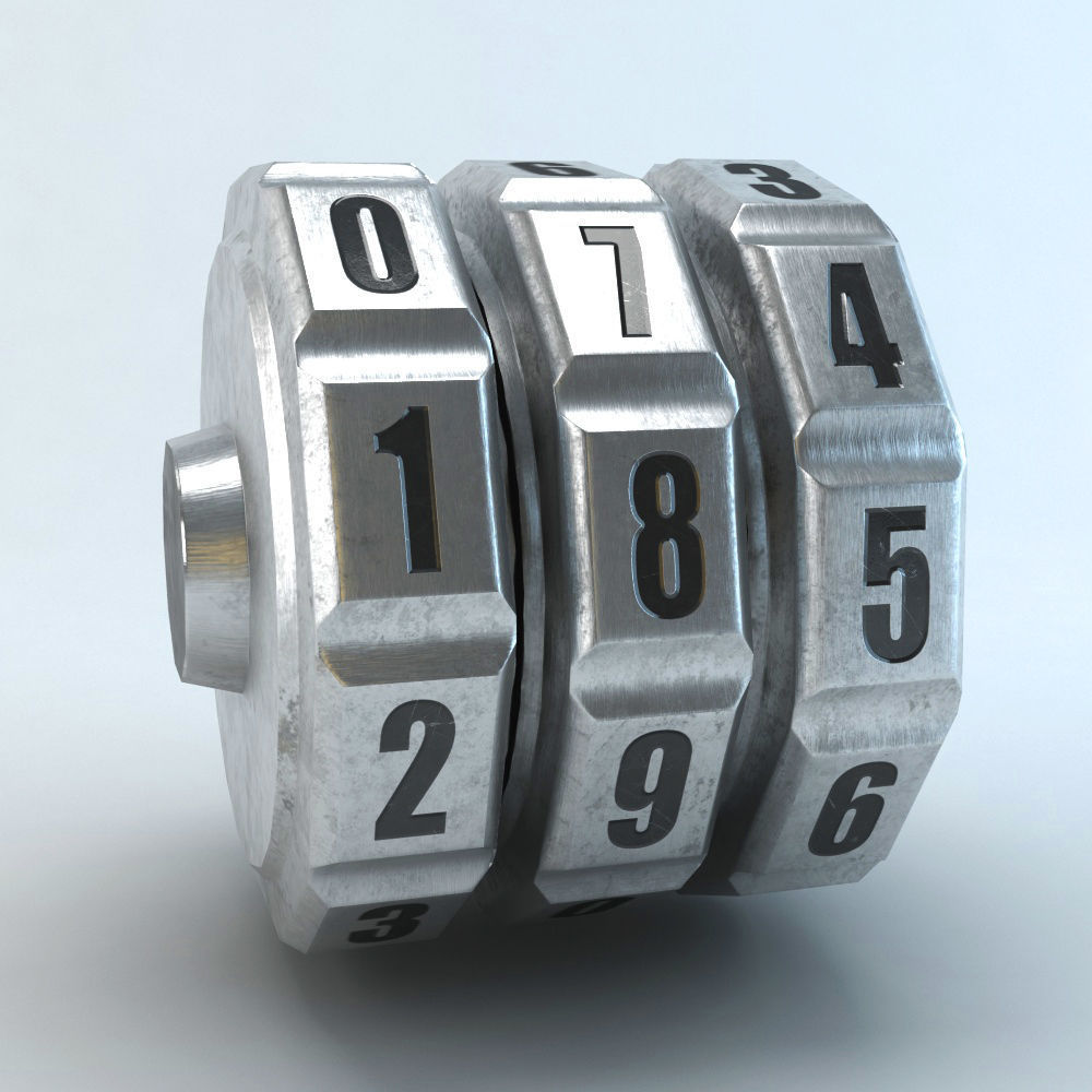 Counter wheel Low-poly 3D model_1