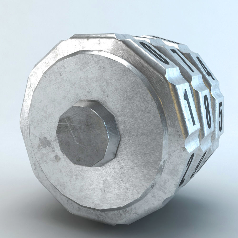Counter wheel Low-poly 3D model_4