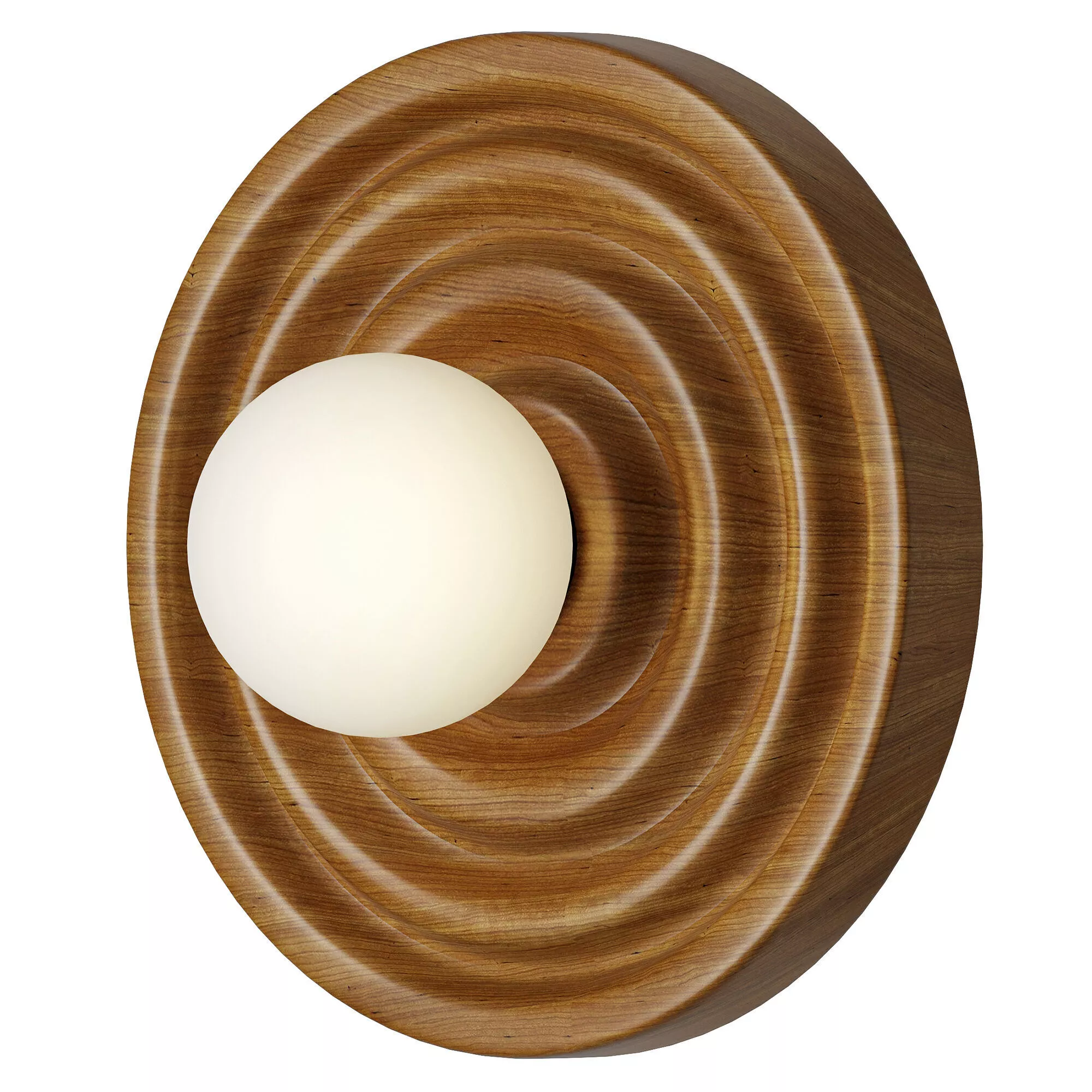 Radilum Grove Wood Glass Wall Lamp 3D model