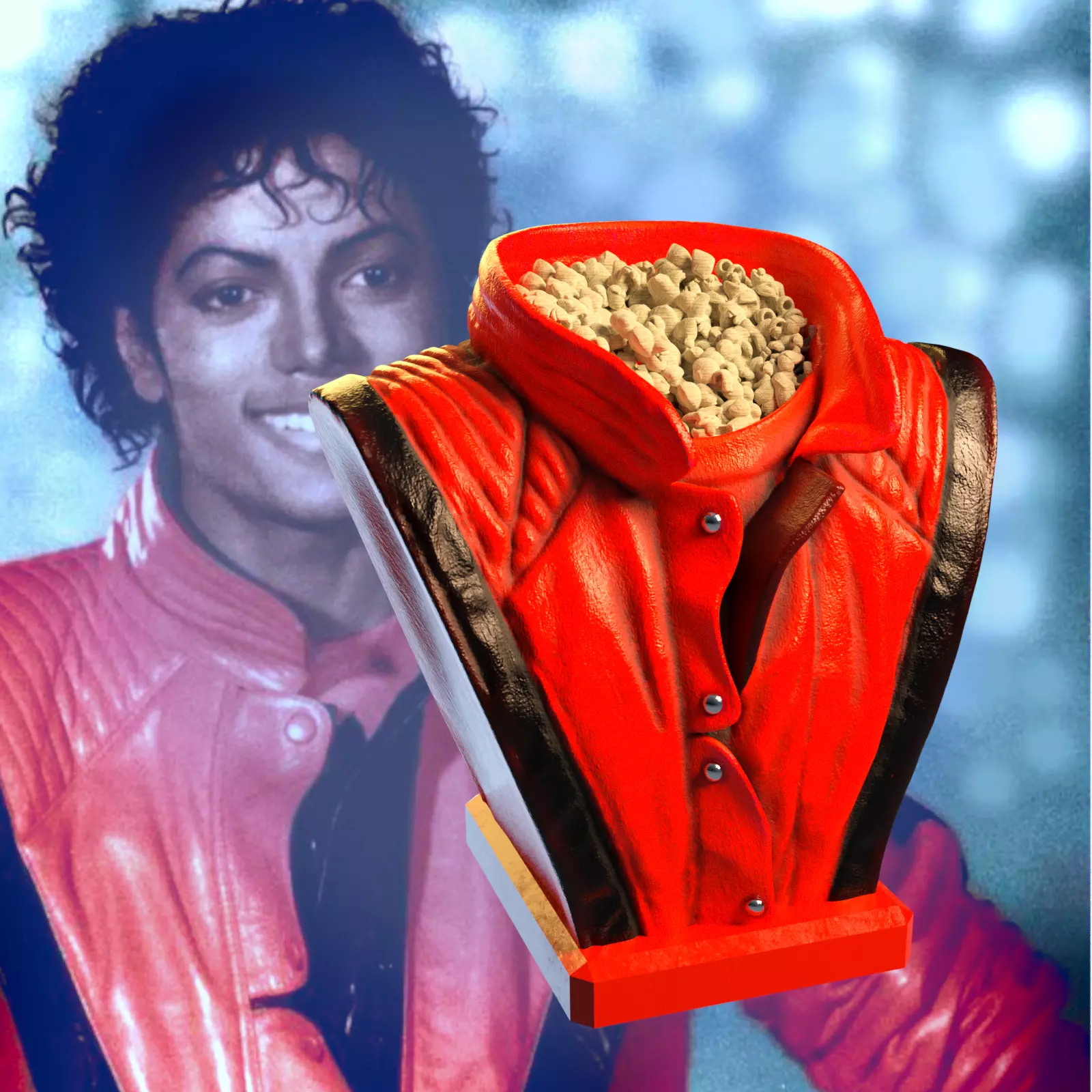 Michael Jackson Popcorn Thriller Realistic 3D print model