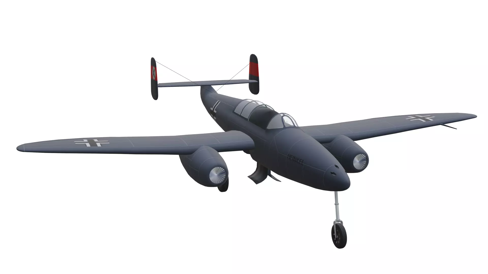 Heinkel He 280 Low-poly 3D model