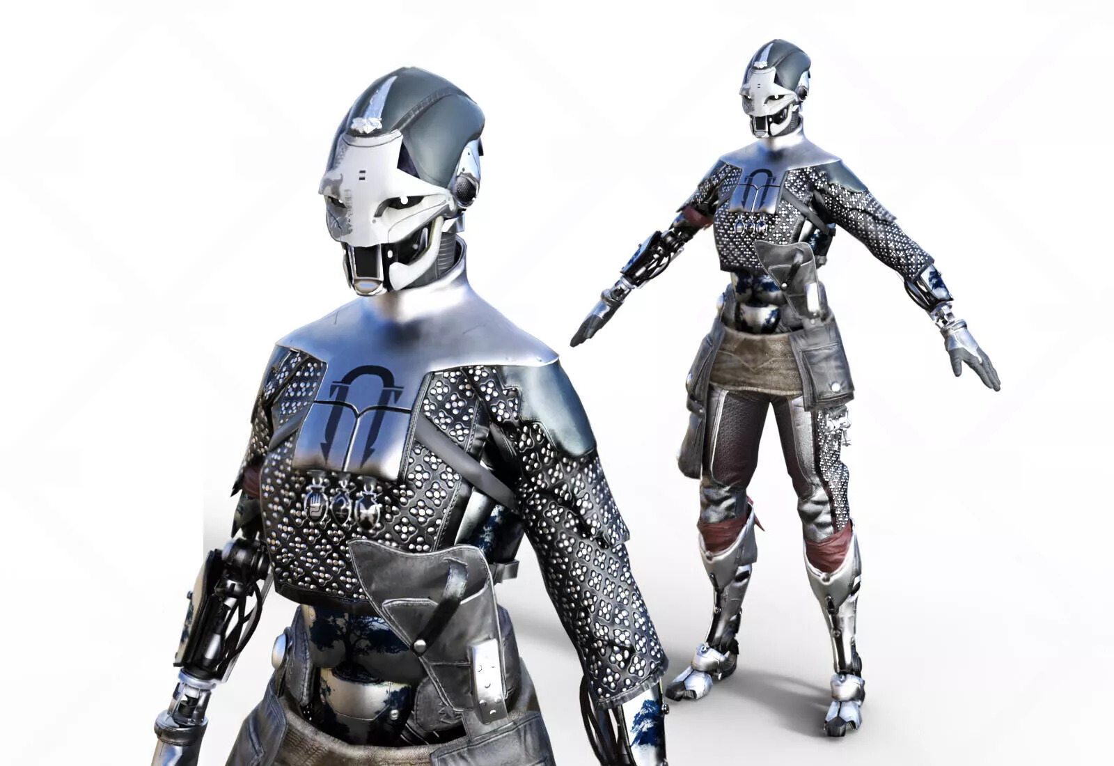 Science fiction robot technology future warrior 3D model