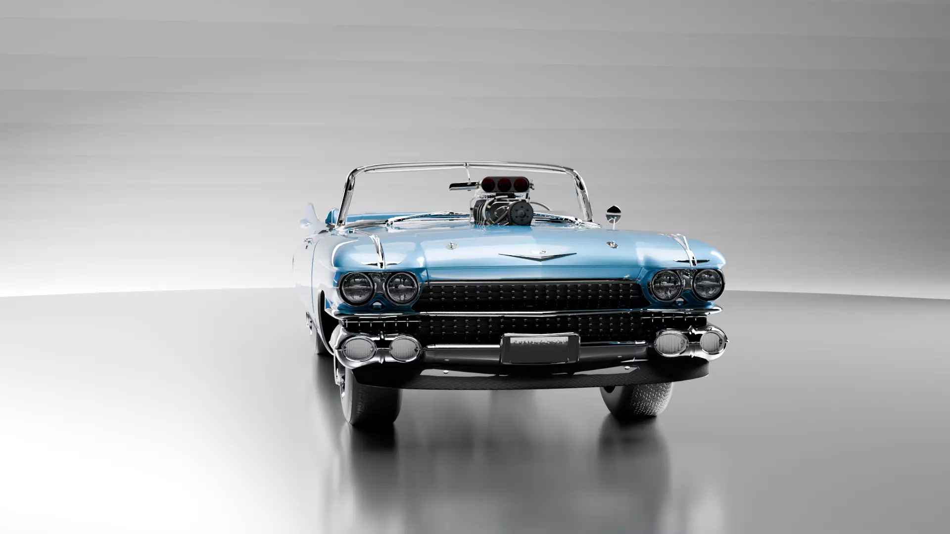 Cadillac Eldorado 1959 Rigged Convertible Car 3D Model 3D model