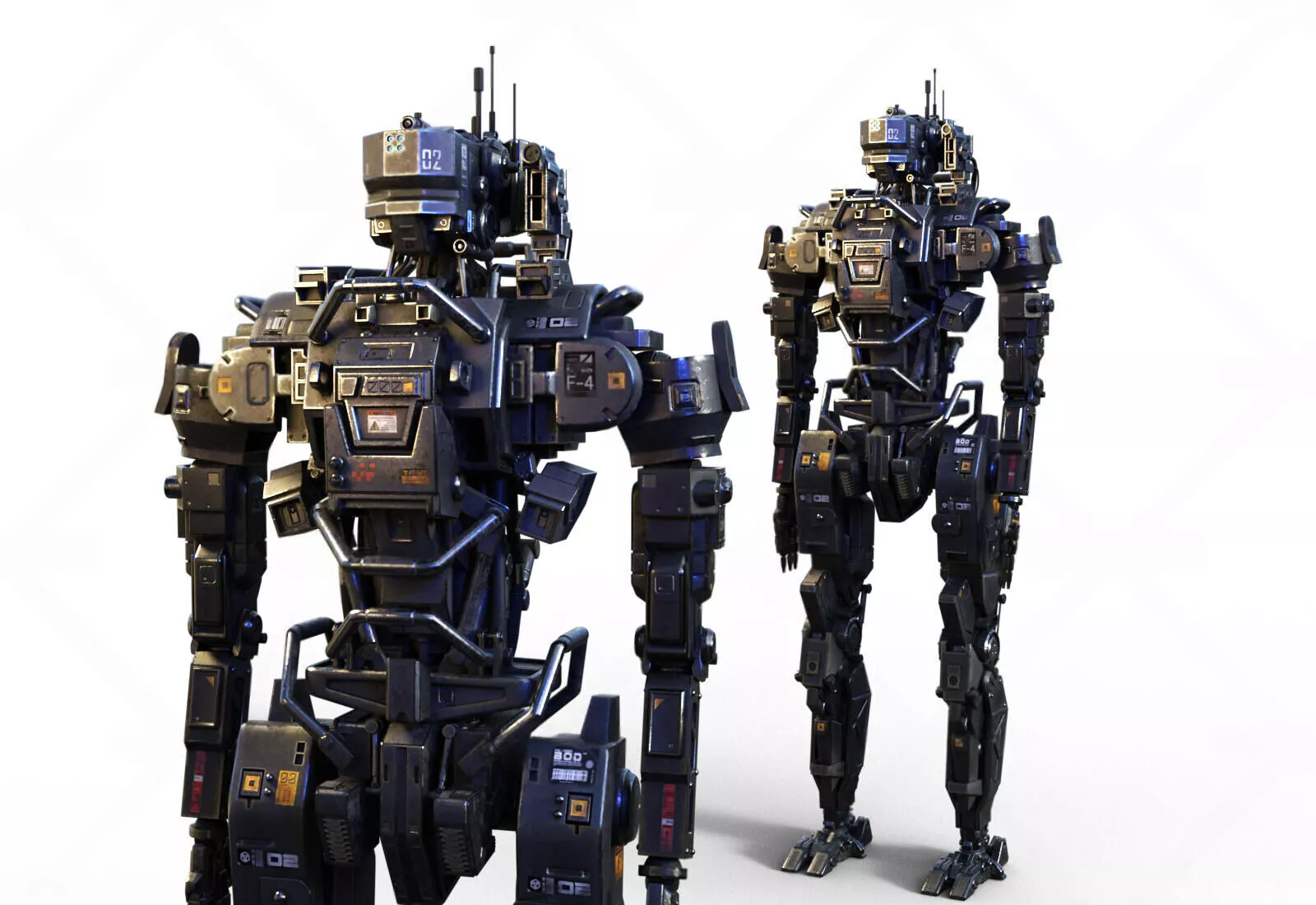 Science fiction robot technology future warrior 3D model
