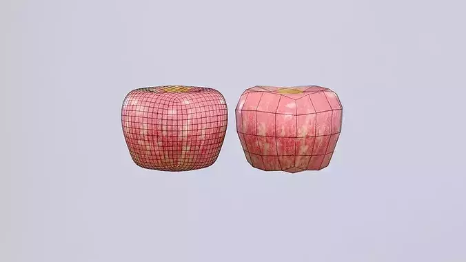 Apple Red Photorealistic PBR Low-poly 3D model 7