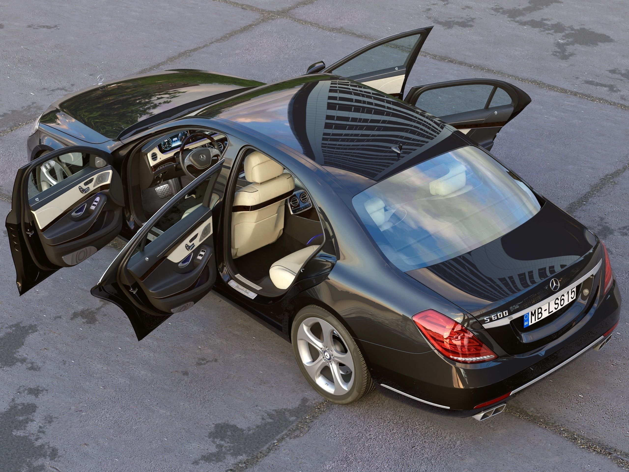 Mercedes-Benz S-Class LWB 2017 3D model_6