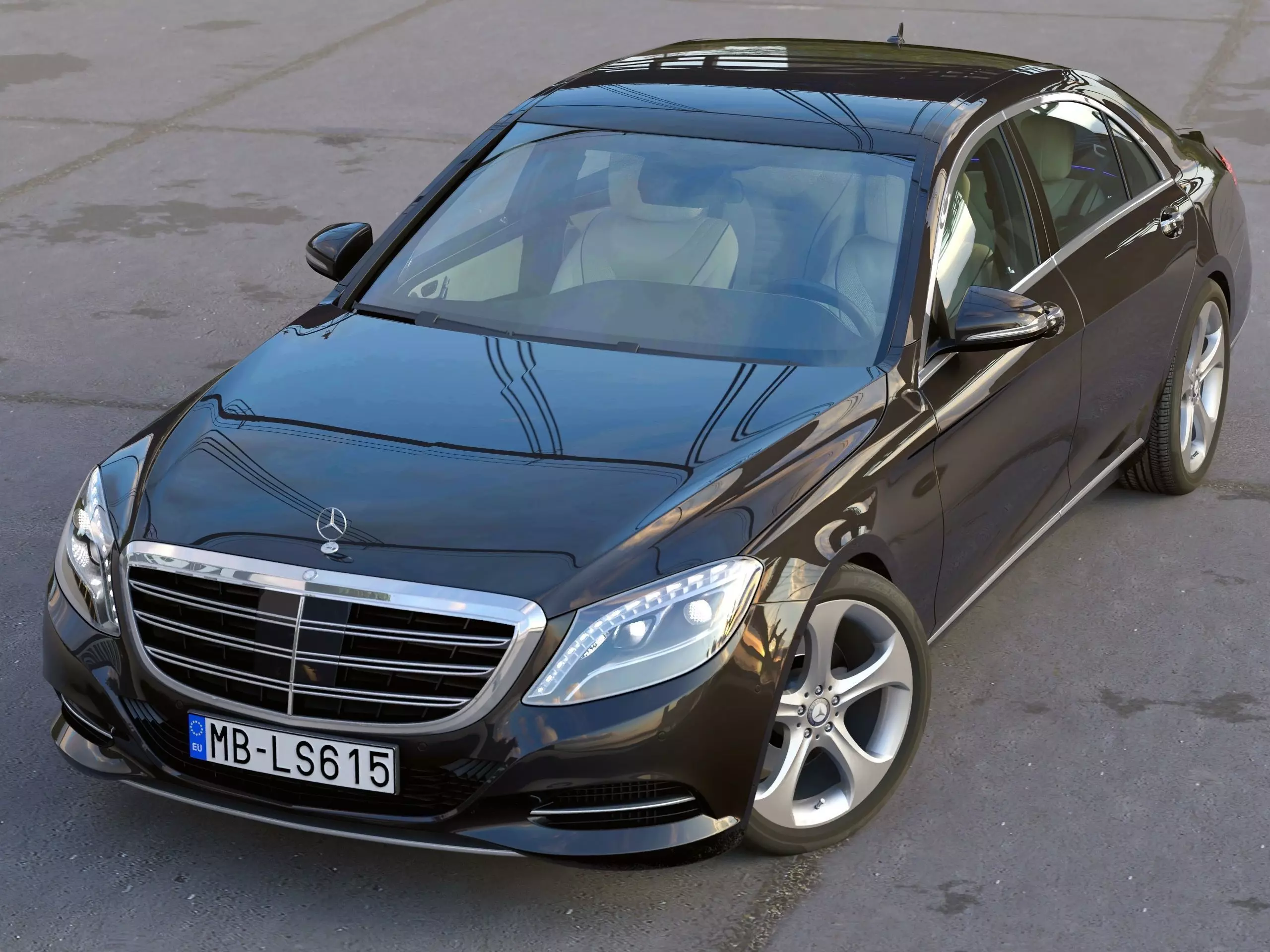 Mercedes-Benz S-Class LWB 2017 3D model_0