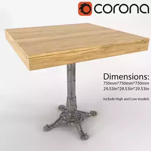 Restaurant Table Low-poly 3D model