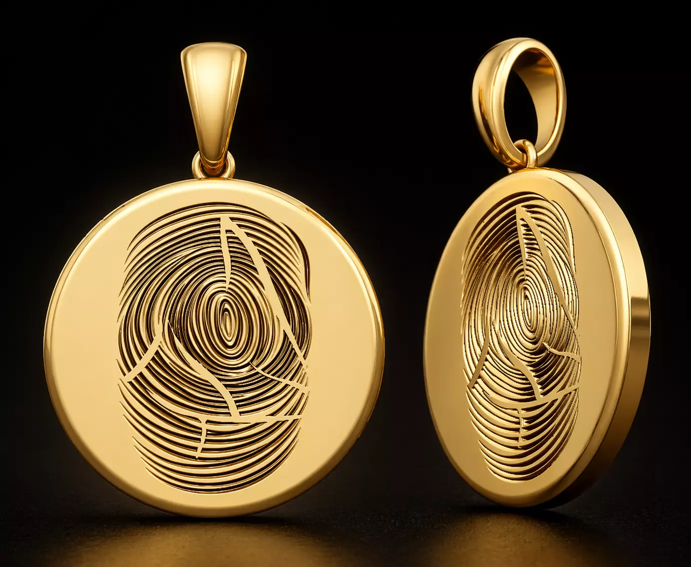 Fingerprint Pendant Set STL 3D print model