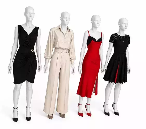 Female Mannequin Dress Shop Display Collection