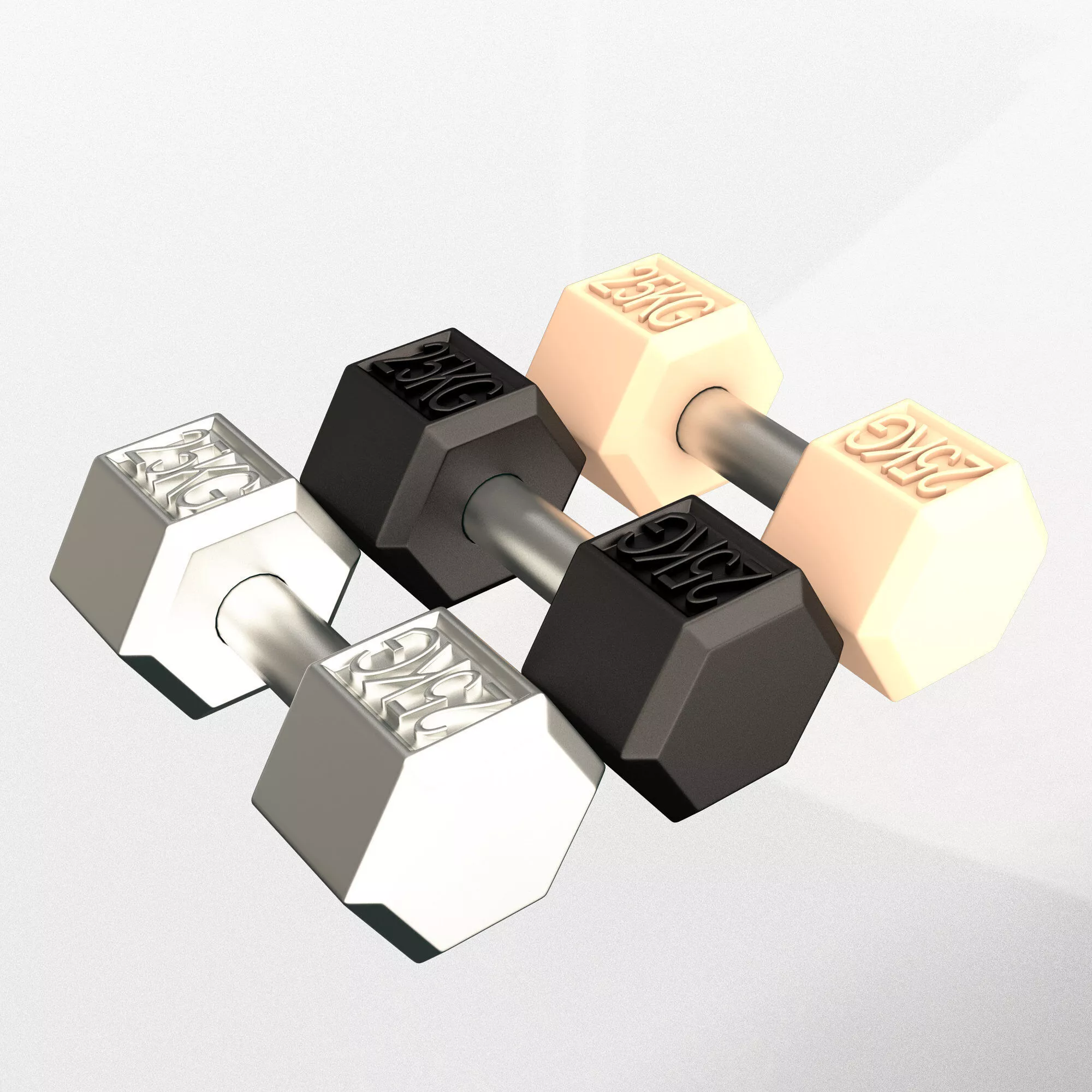 Stylized Dumbbell 3D Model Fitness Equipment 01 Free 3D print model
