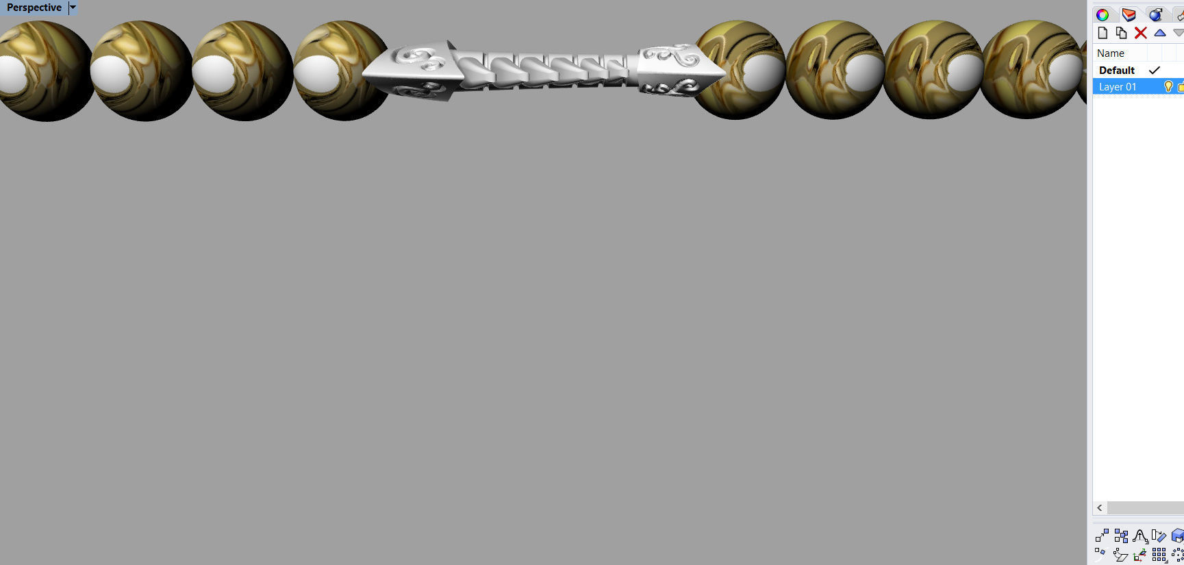 Fish Skeleton BRACELET WITH ROUND STONES 3D print model_6